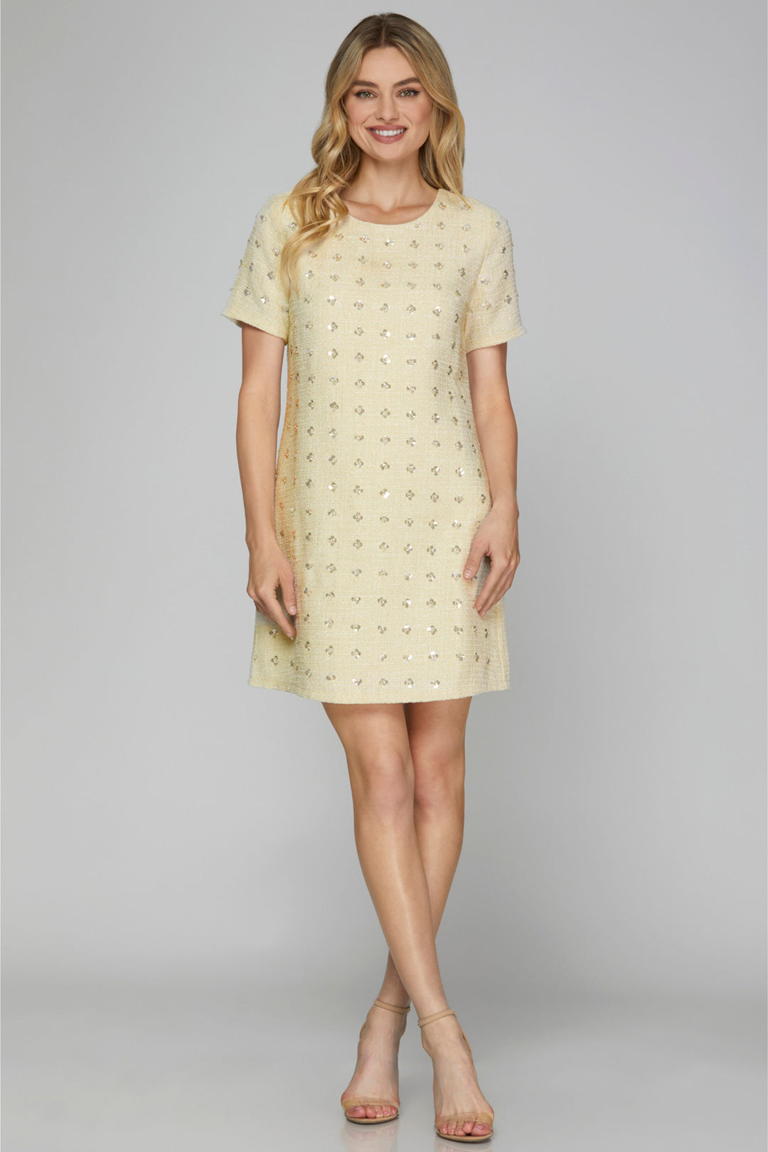 Ayers Tweed Mini Dress CREAM / S Ayers Tweed Mini Dress CREAM / S