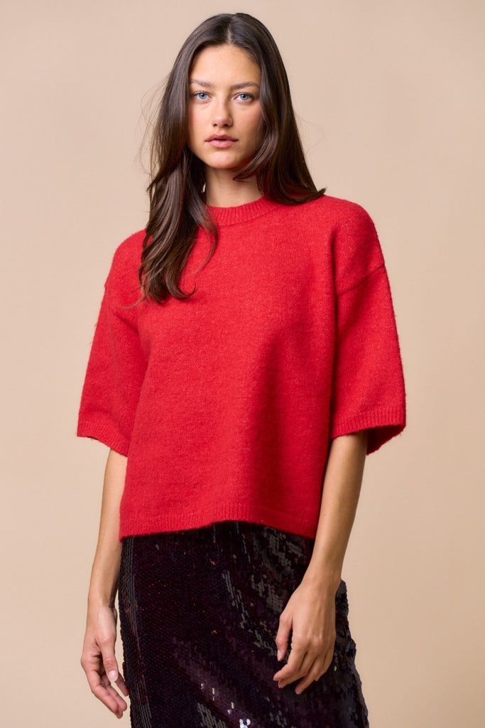 Carly Crewneck Sweater Tee