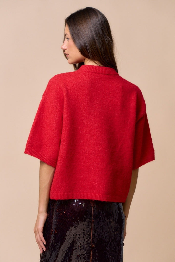 Carly Crewneck Sweater Tee