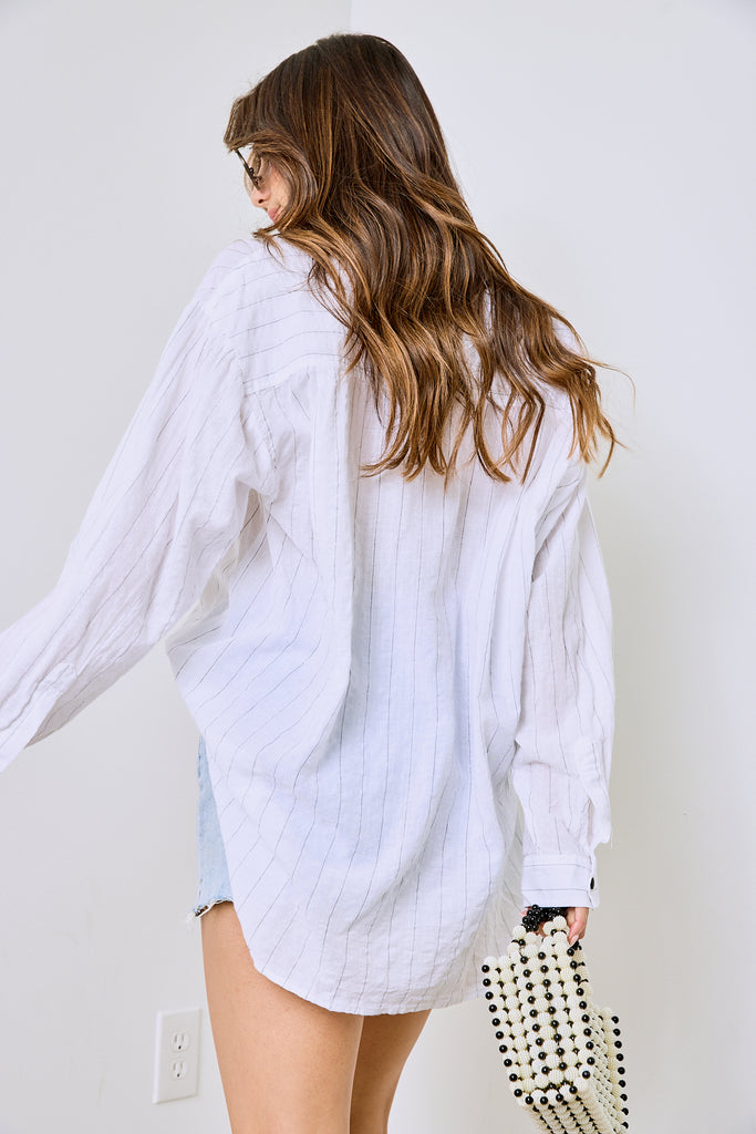 Skyla Linen Stripe Shirt - fab'rik