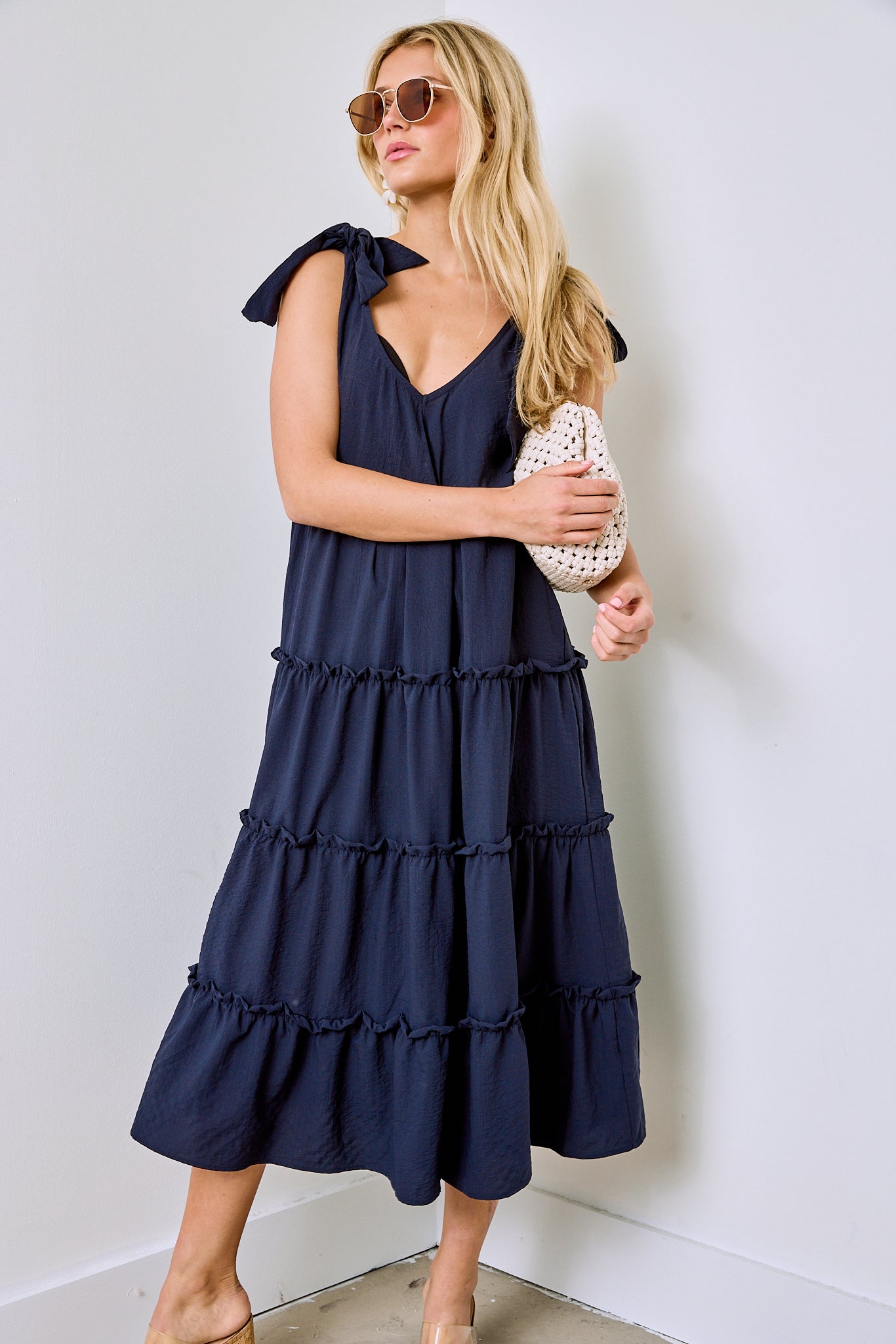 Daniels Tie Strap Maxi Dress - fab'rik