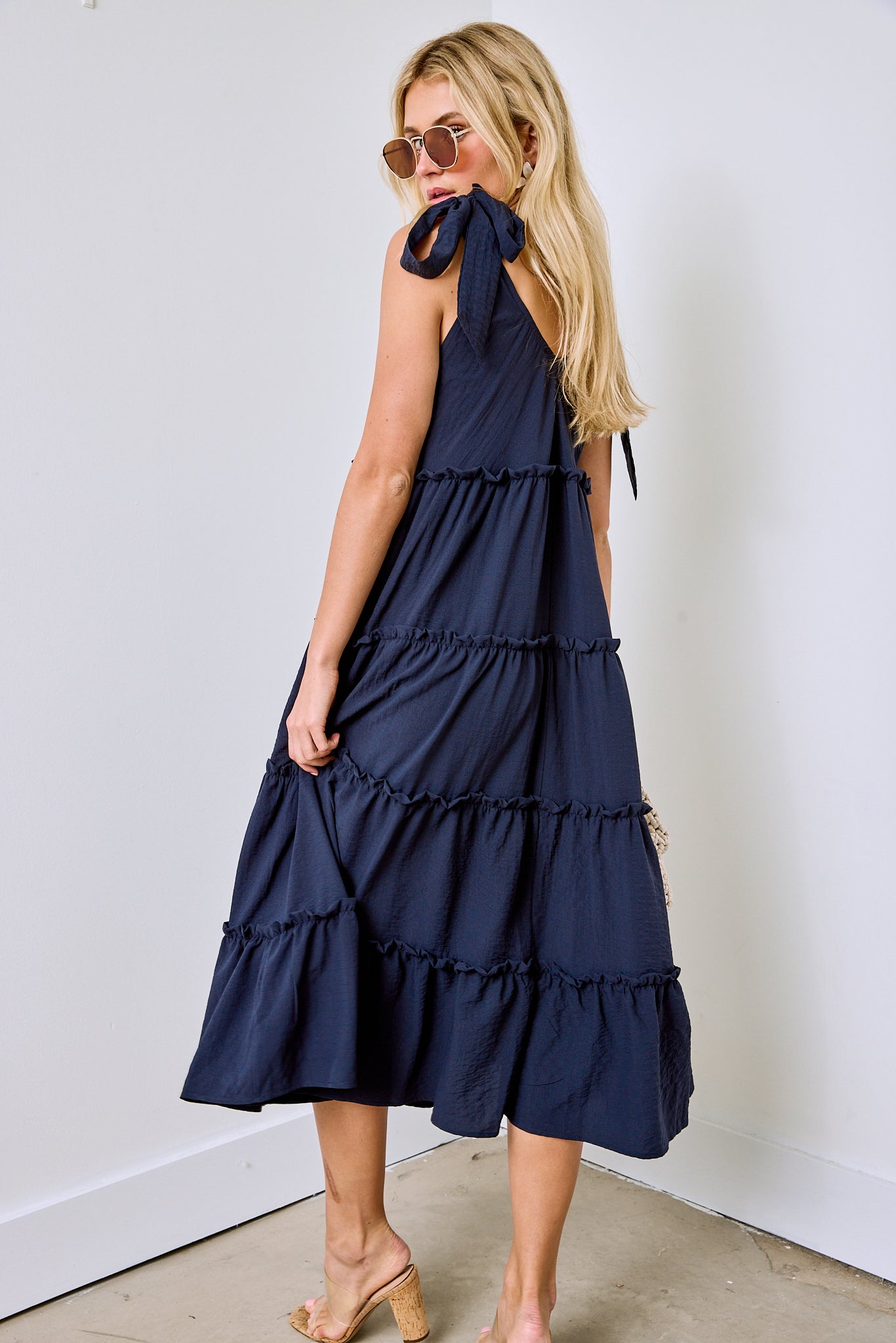 Daniels Tie Strap Maxi Dress - fab'rik