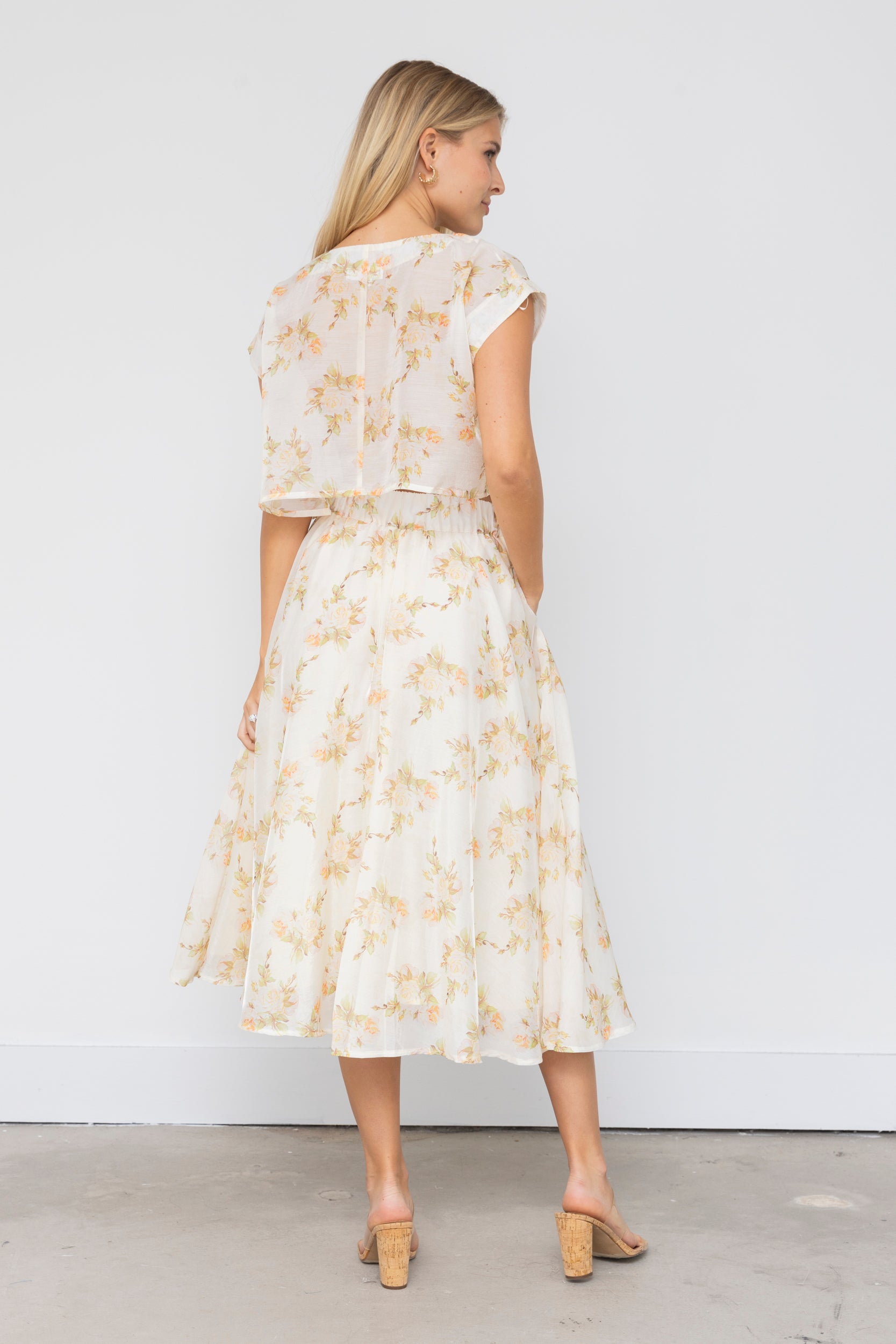 Mikey Floral Midi Skirt - fab'rik