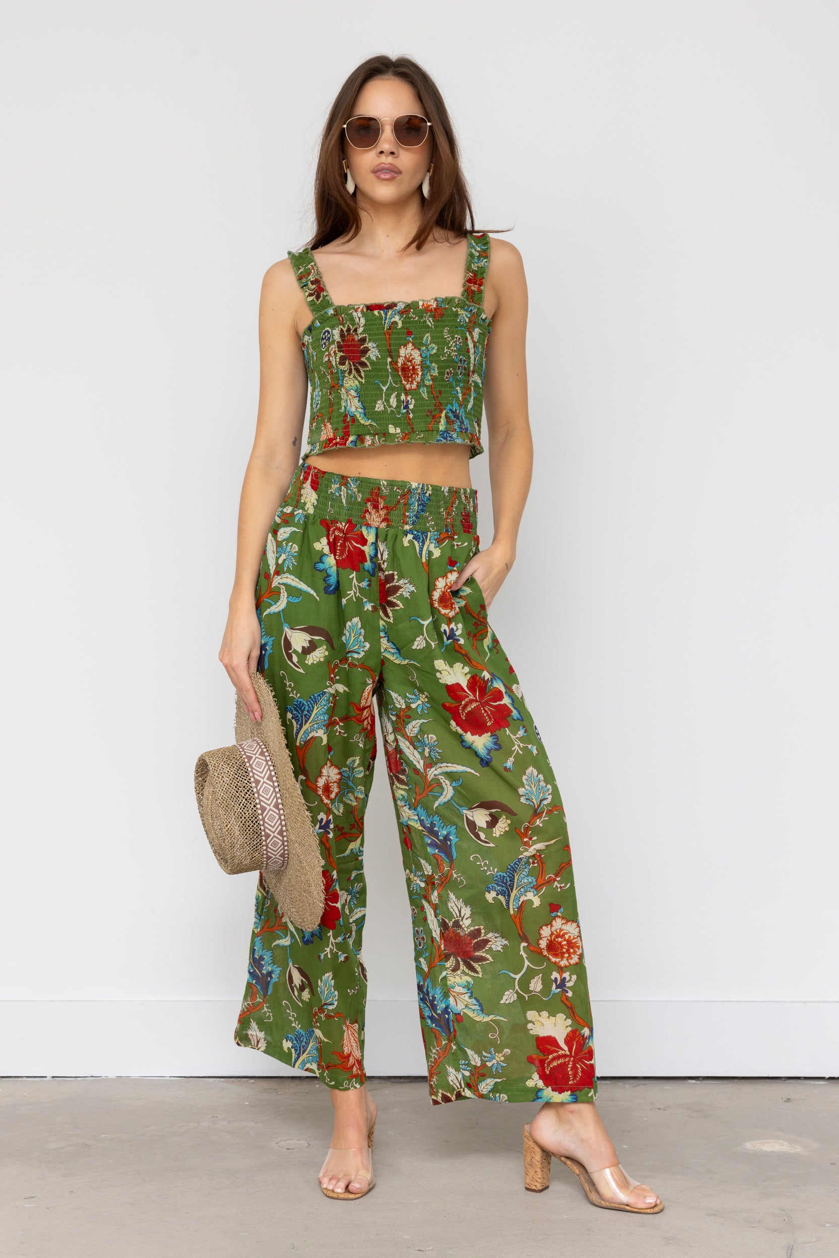 Reyes Floral Cropped Top - fab'rik