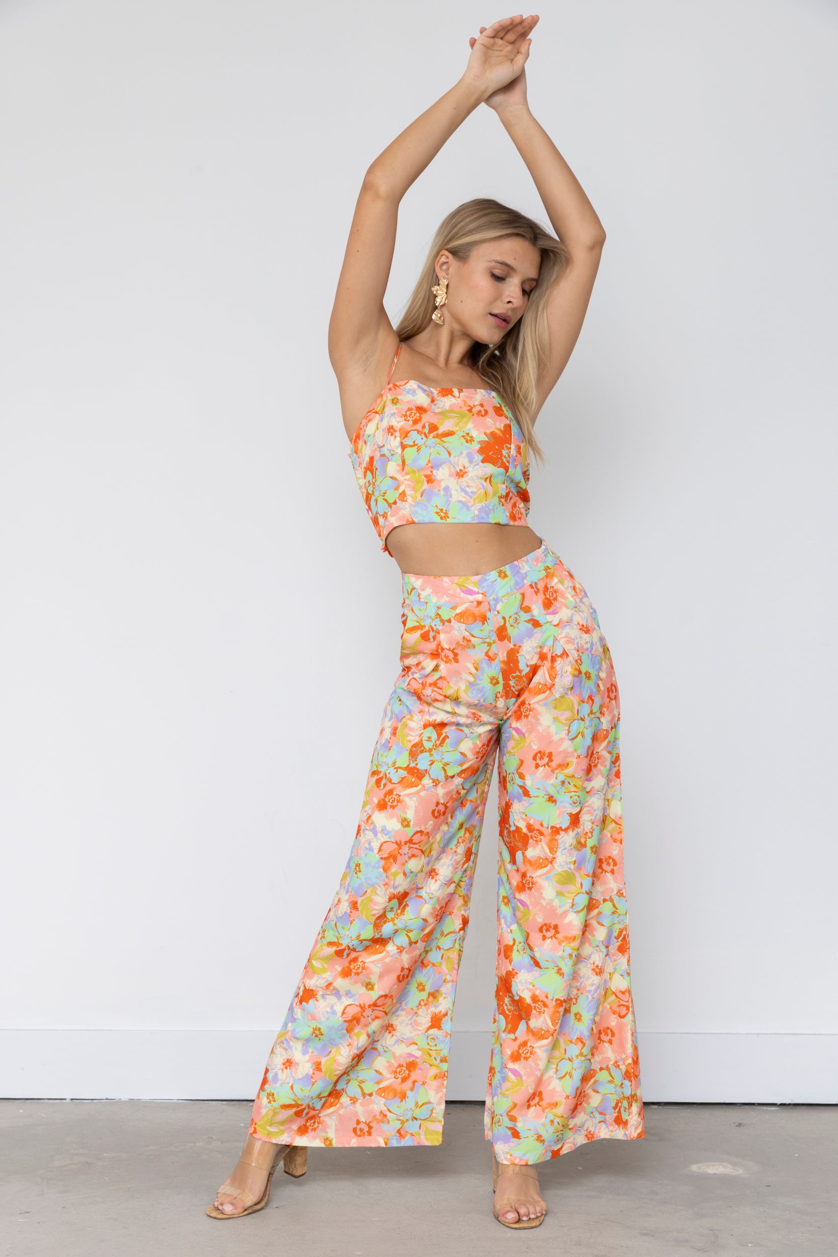 Eliza Floral Printed Cropped Cami - fab'rik