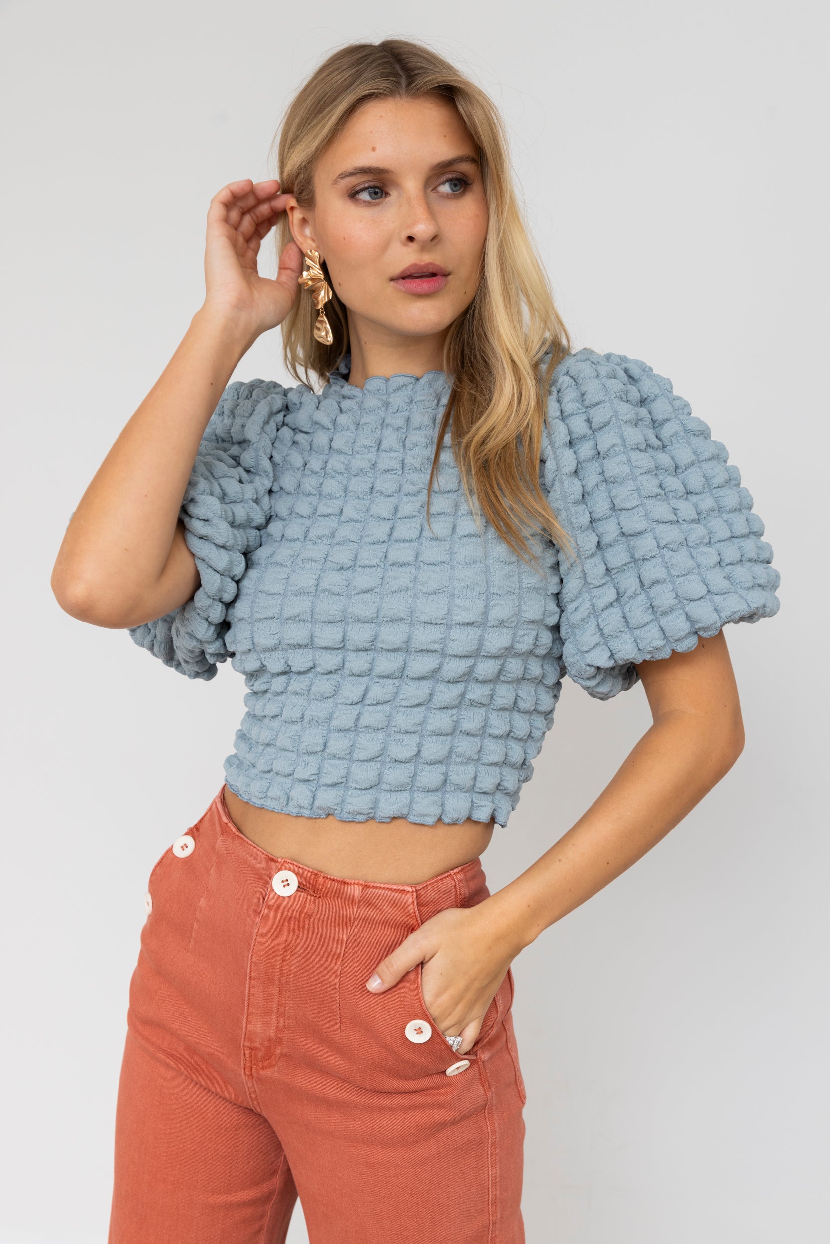 Oliver Balloon Sleeve Top - fab'rik