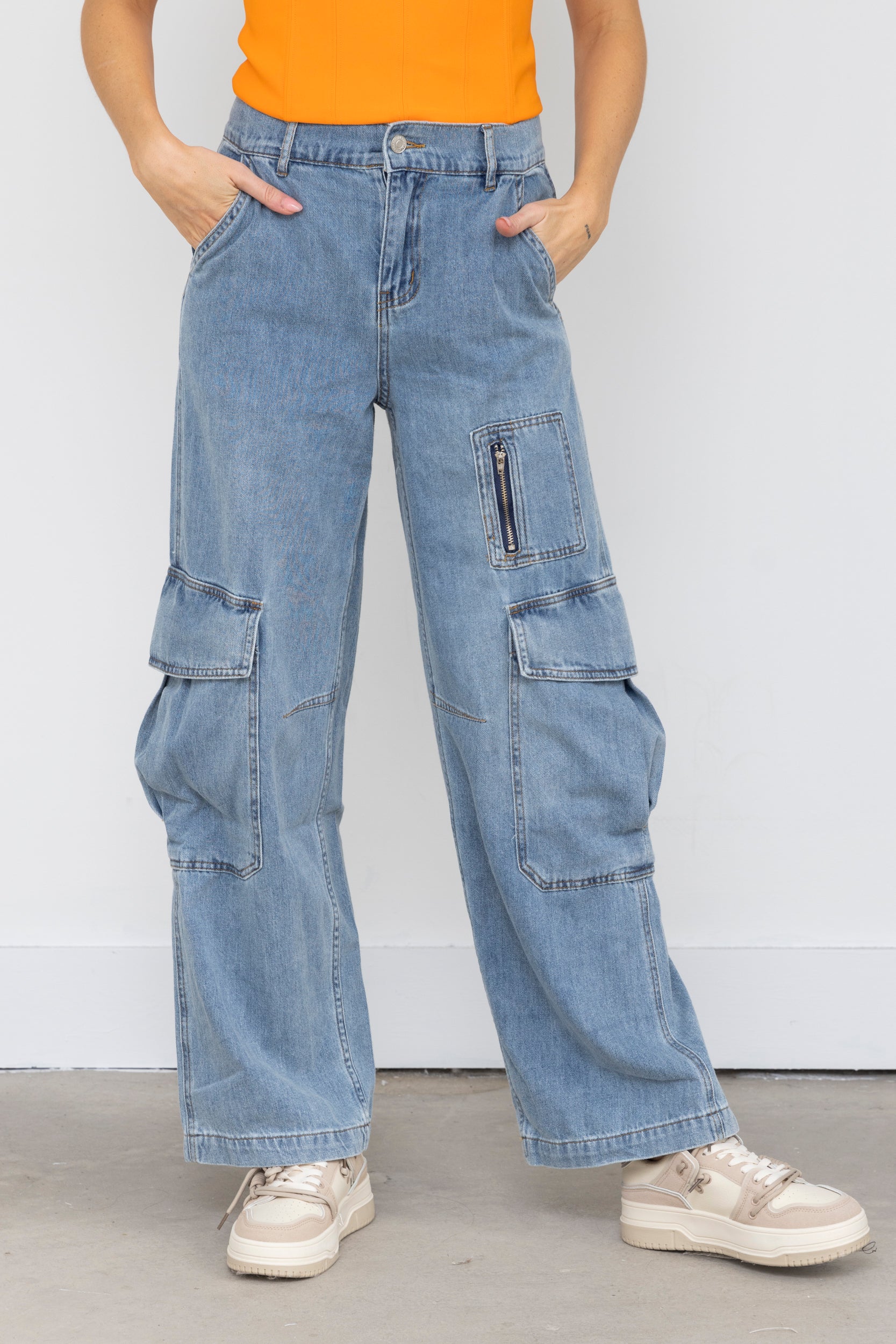 Patrick Denim Cargo Pants - fab'rik