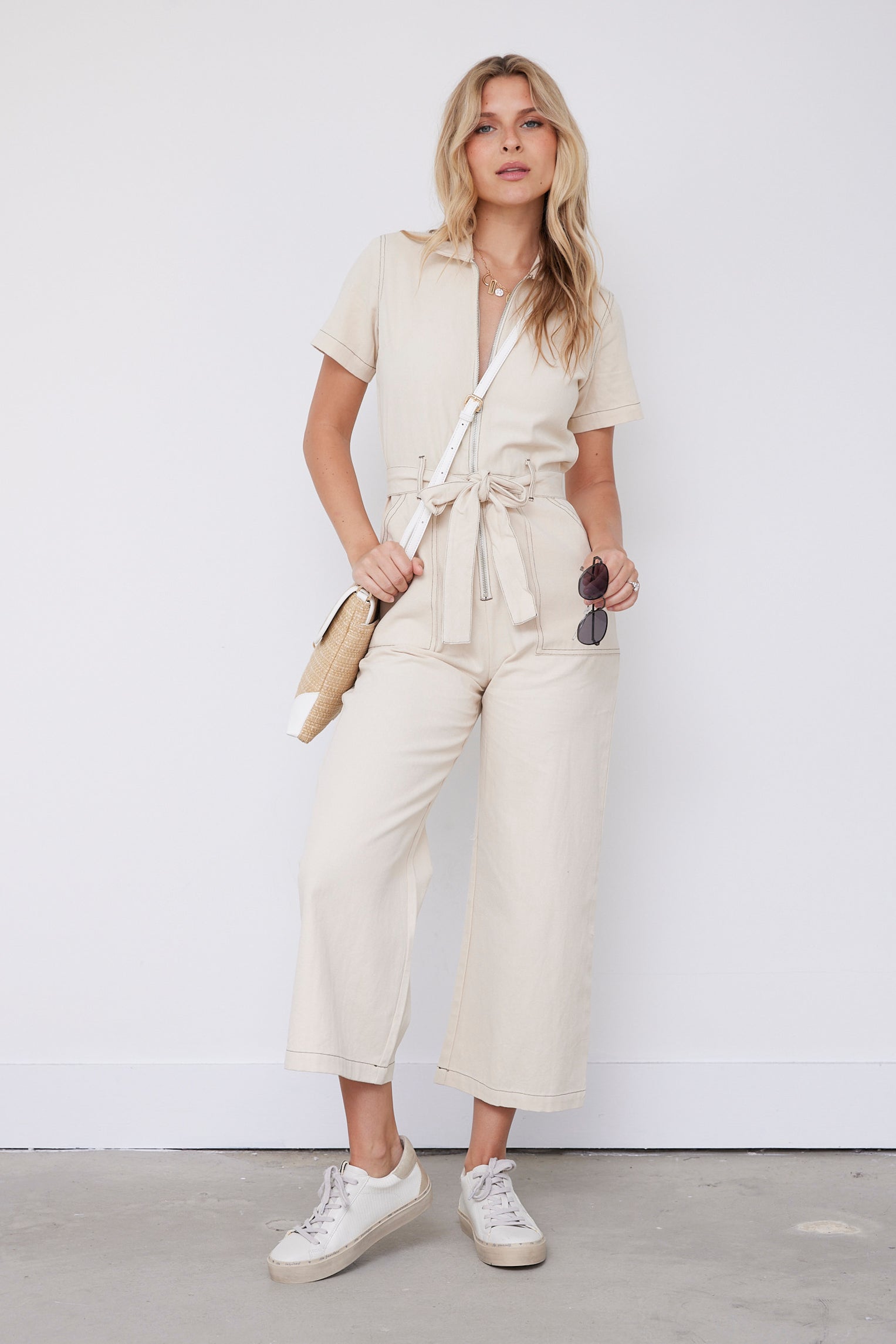 Poppy Zipper Front Jumpsuit - fab'rik