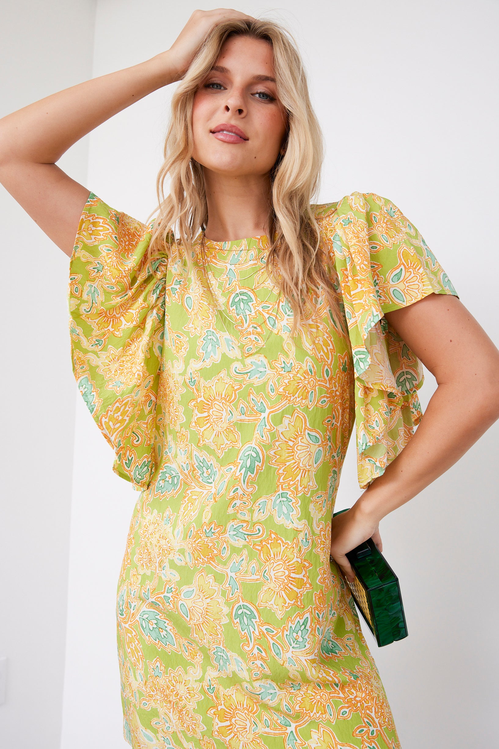 Keaten Ruffle Detail Mini Dress - fab'rik