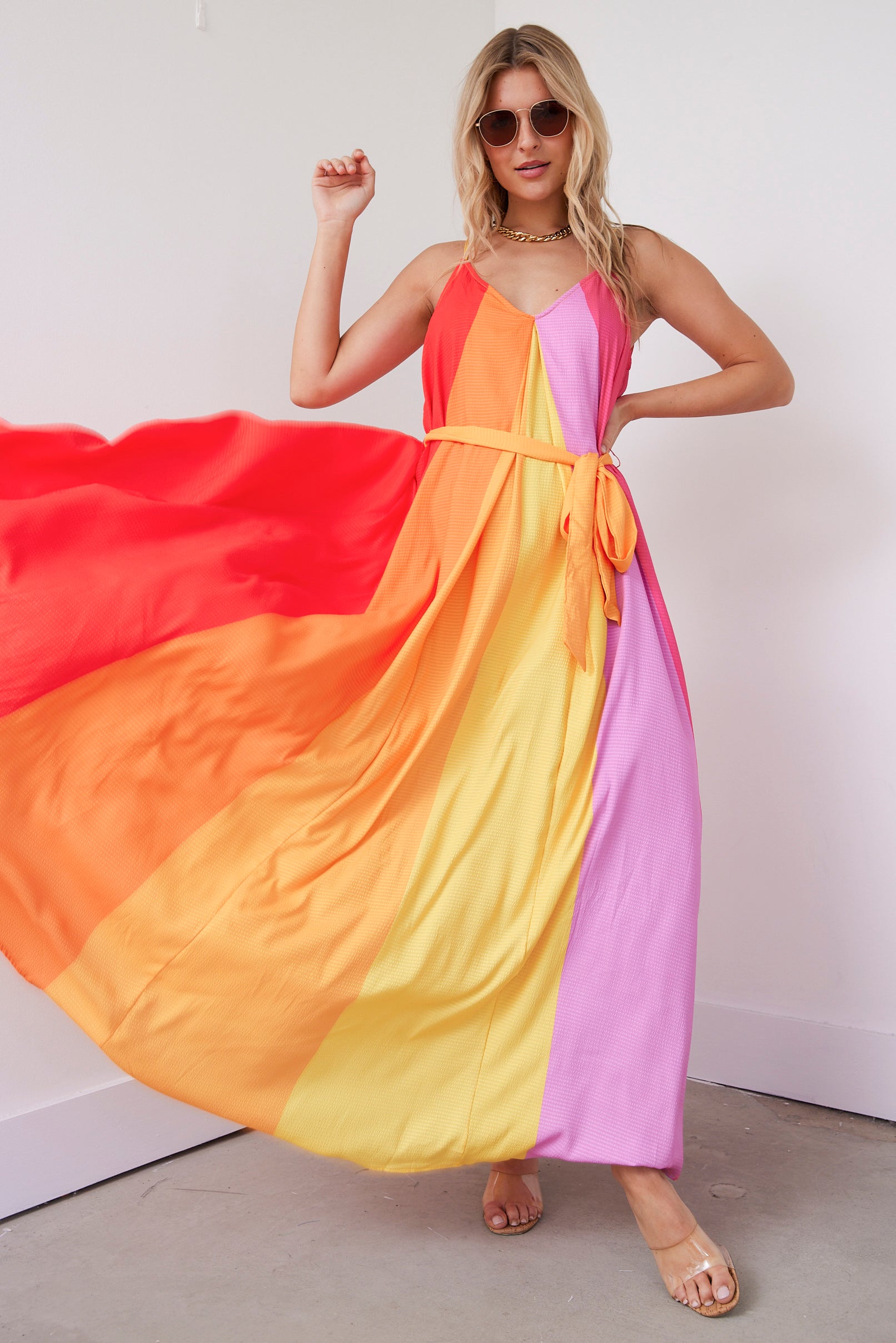 Robbins Printed Woven Maxi Dress - fab'rik