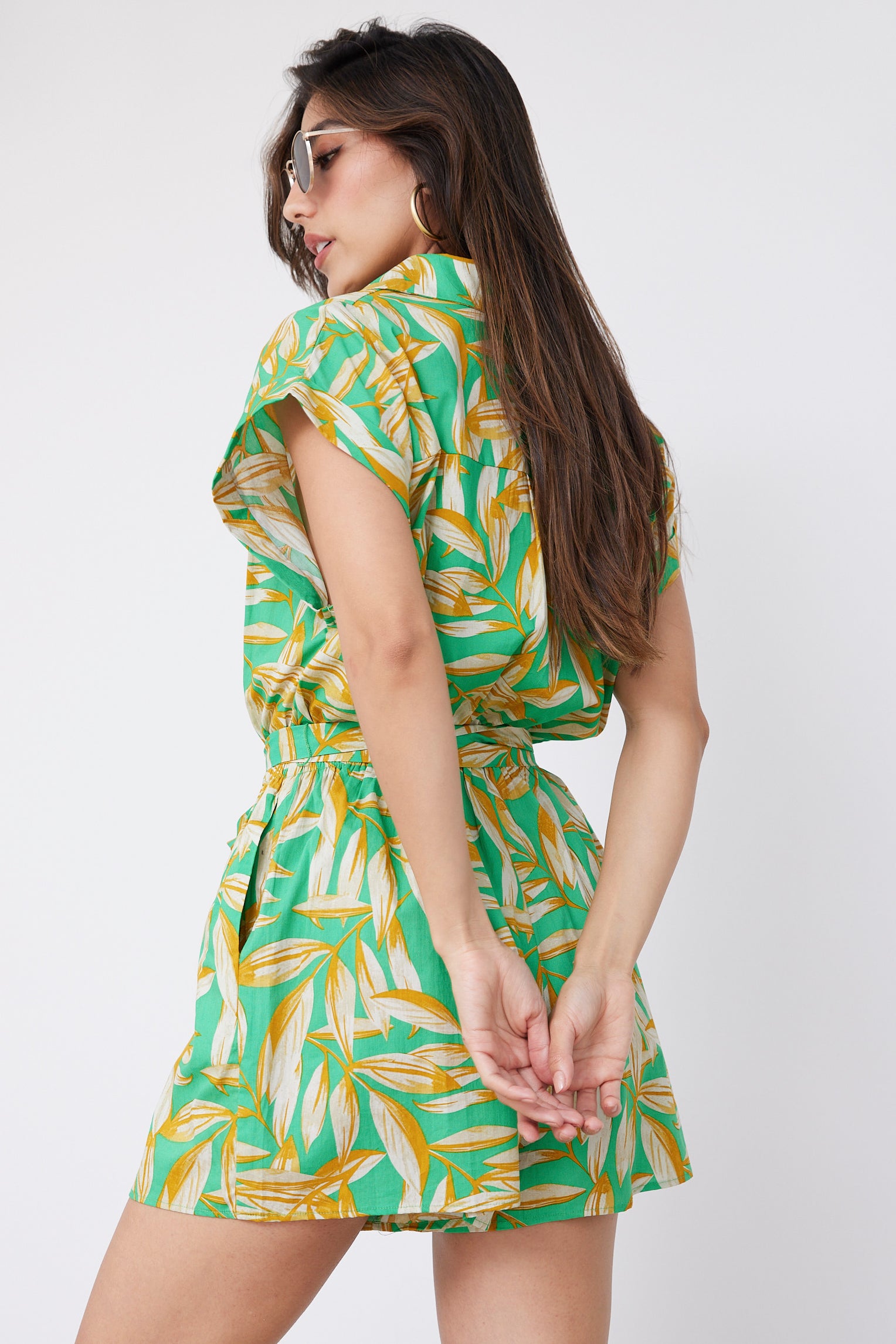 Jacobs Printed Tie Waisted Romper - fab'rik