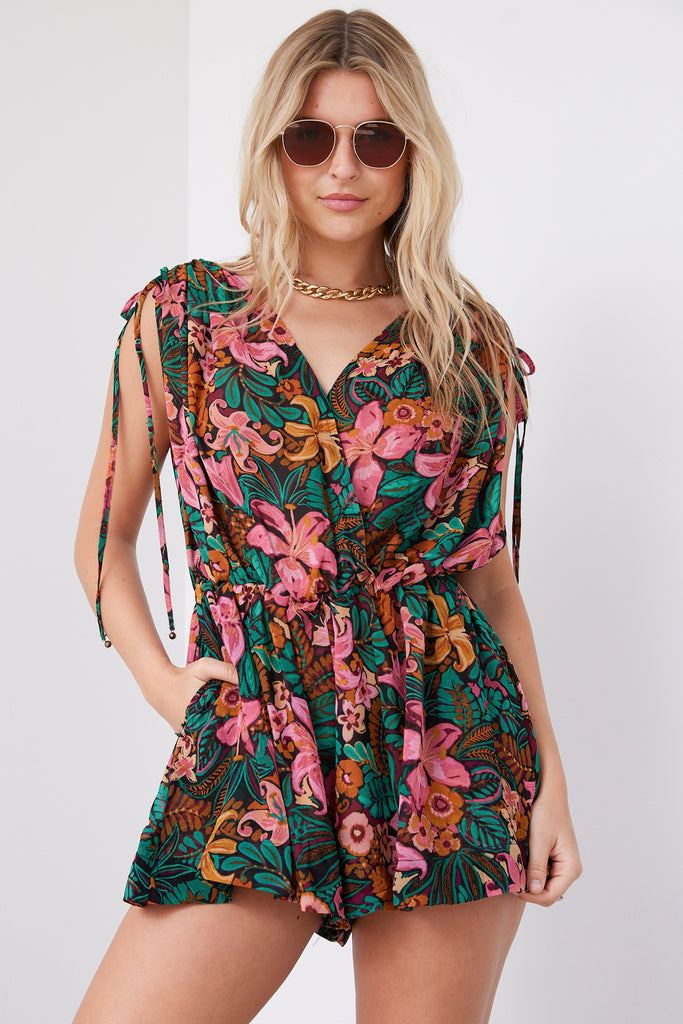 Sonia Floral Print Romper - fab'rik