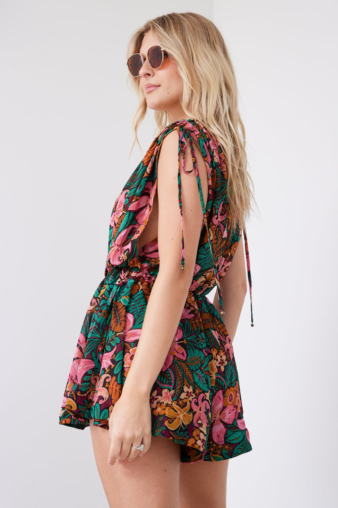 Sonia Floral Print Romper - fab'rik