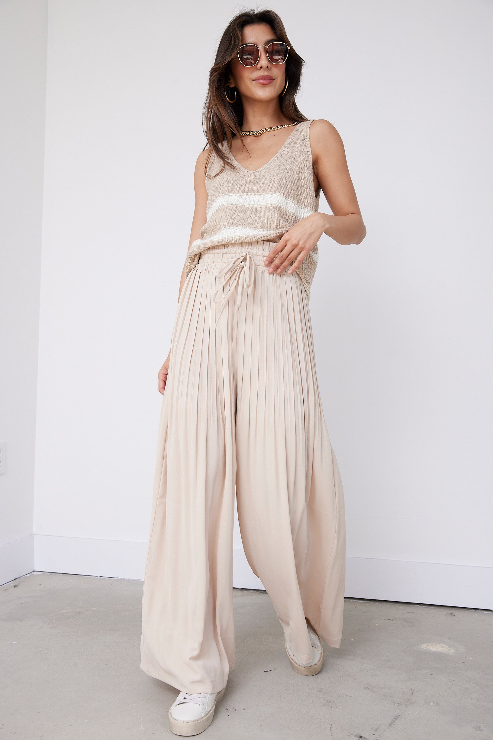 Howell Pleated Wide Leg Pants - fab'rik