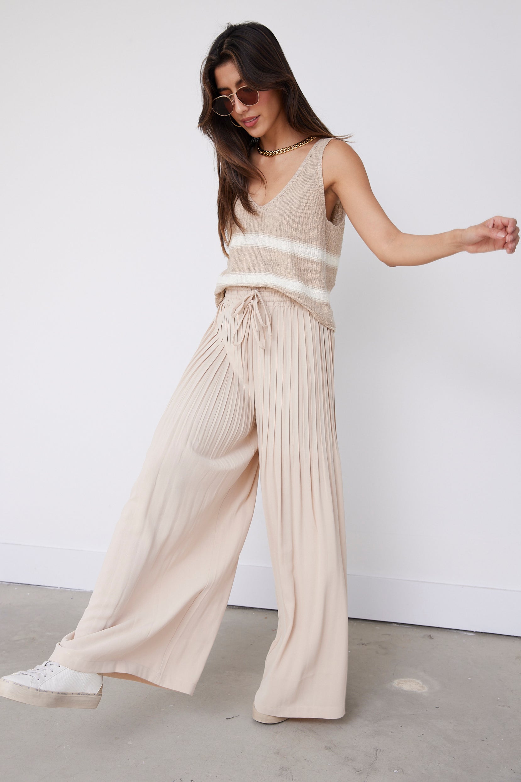 Howell Pleated Wide Leg Pants - fab'rik