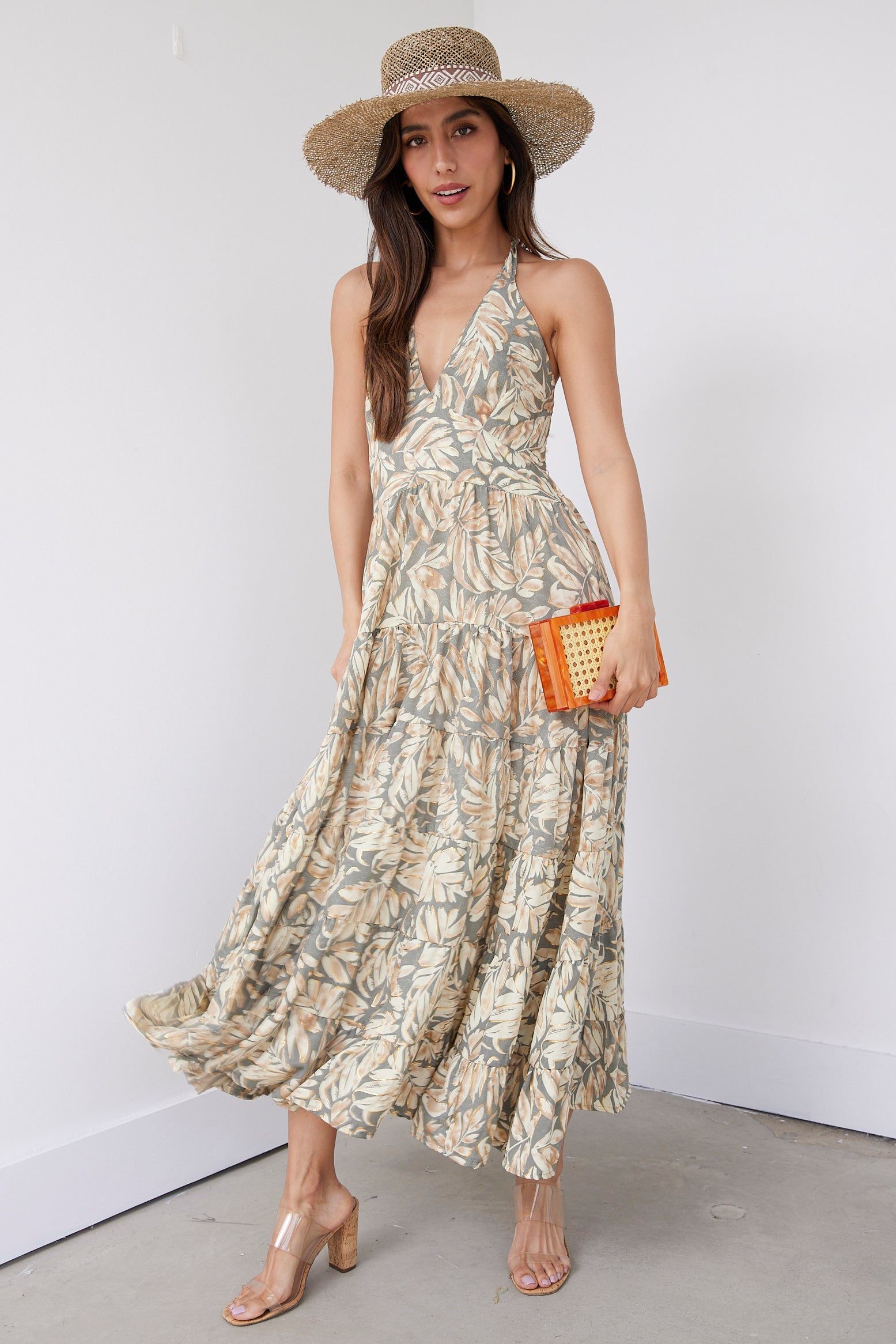 Belle Halter Floral Dress - fab'rik