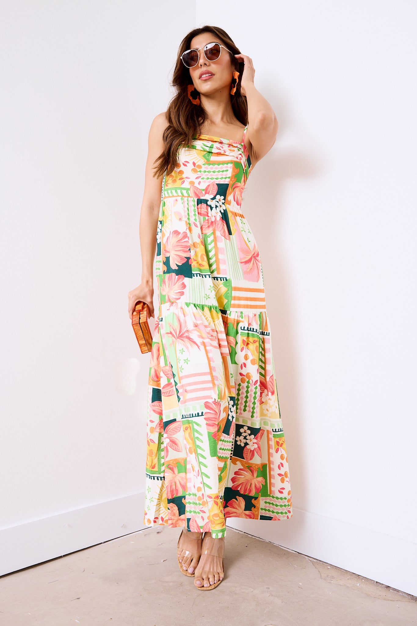 Rory Tropical Print Maxi Dress - fab'rik