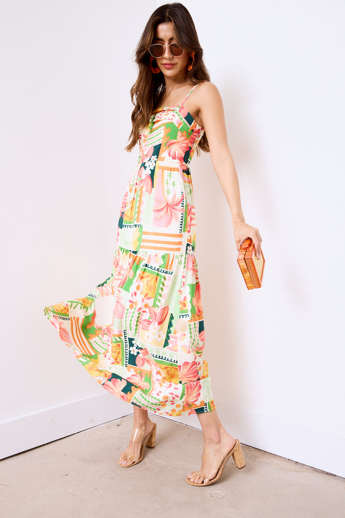 Rory Tropical Print Maxi Dress - fab'rik