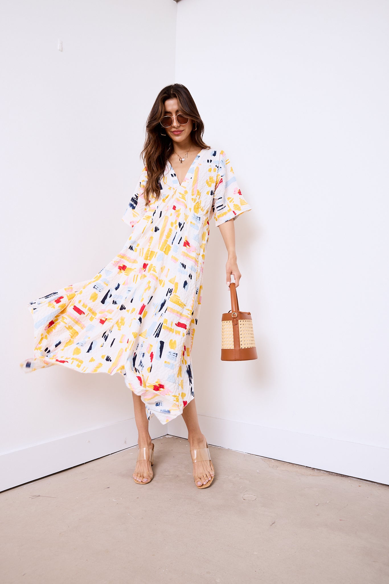 Darcie Kimono Sleeve Dress - fab'rik