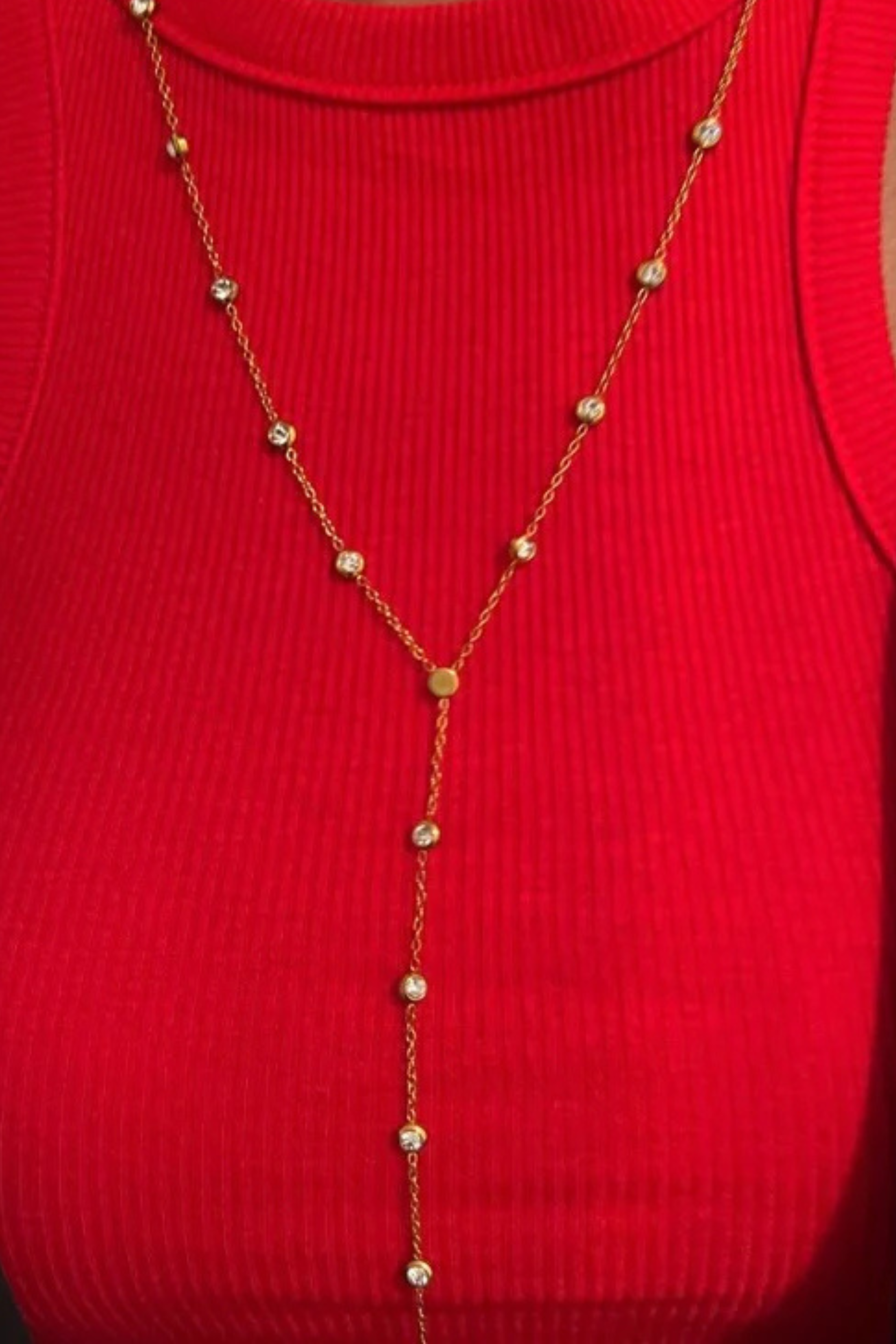 Gracie Layered Y Diamond Necklace