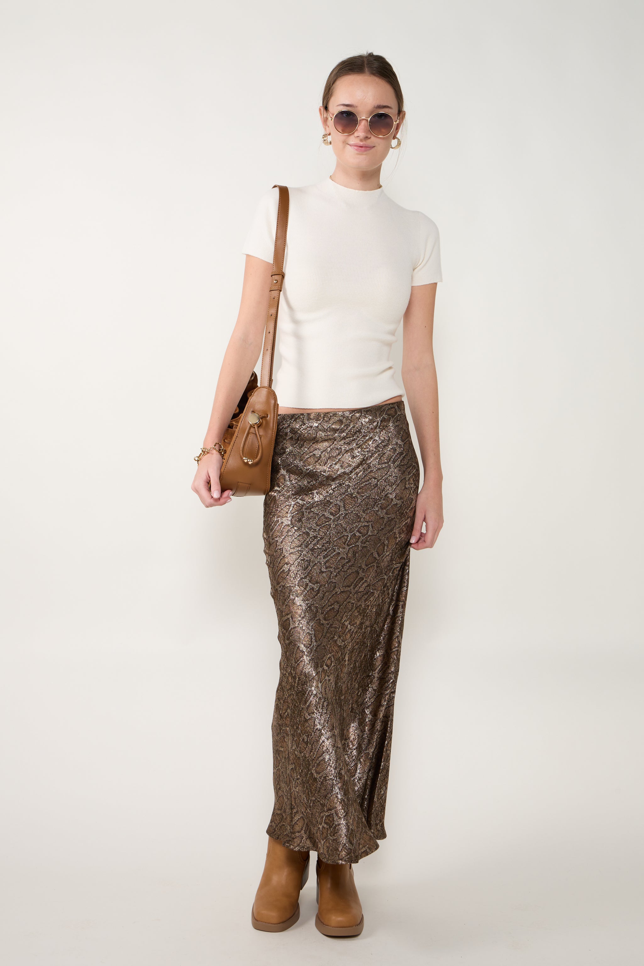 Lucia Elastic Band Midi Skirt – fab'rik