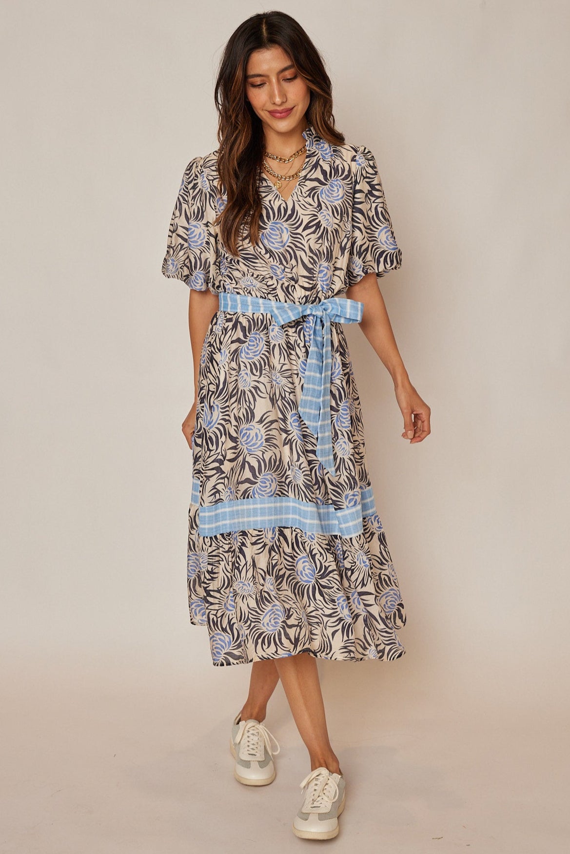 Janet Floral Midi Dress