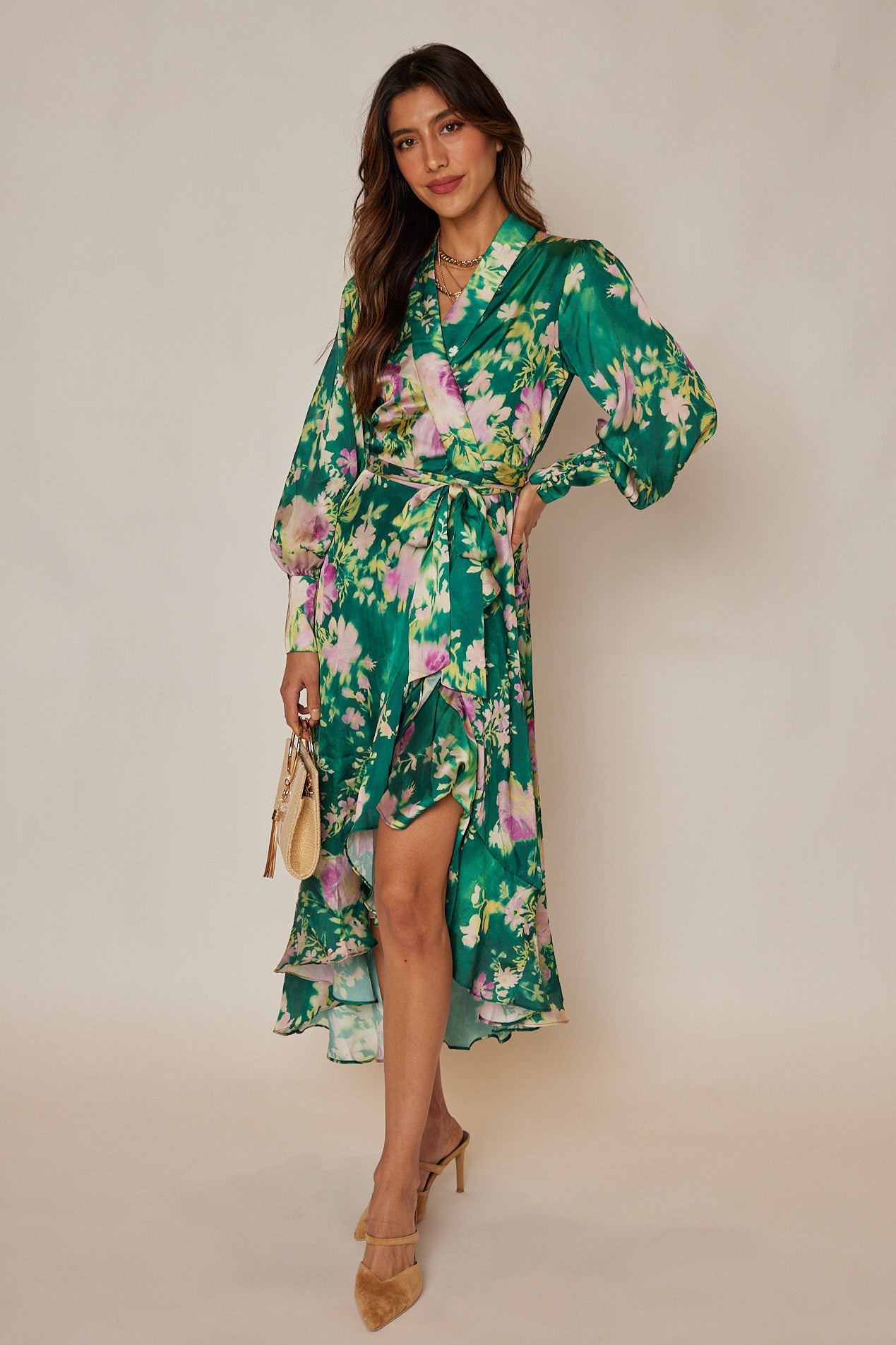 Arianna Floral Wrap Dress