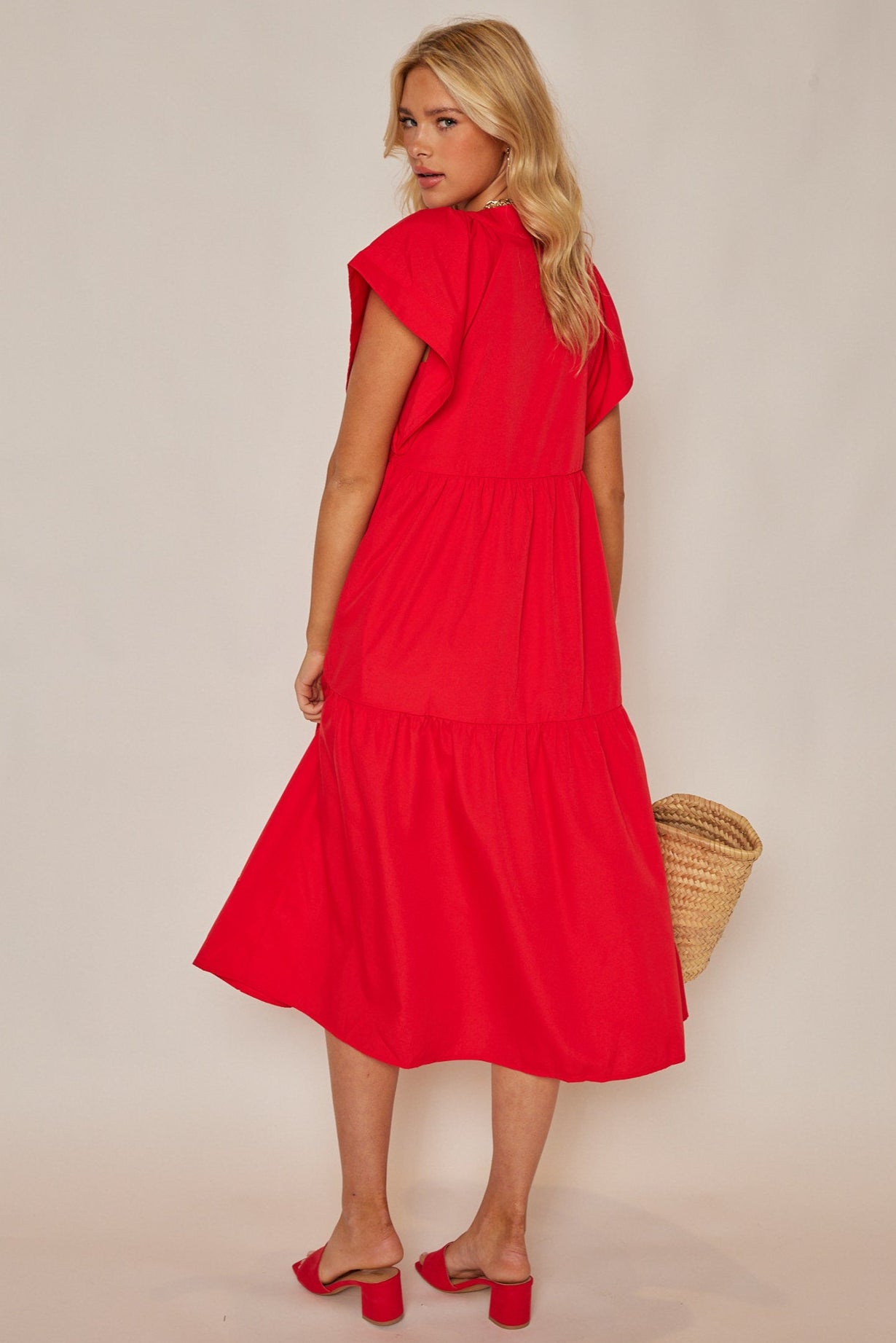 Rachel V Neck Midi Dress