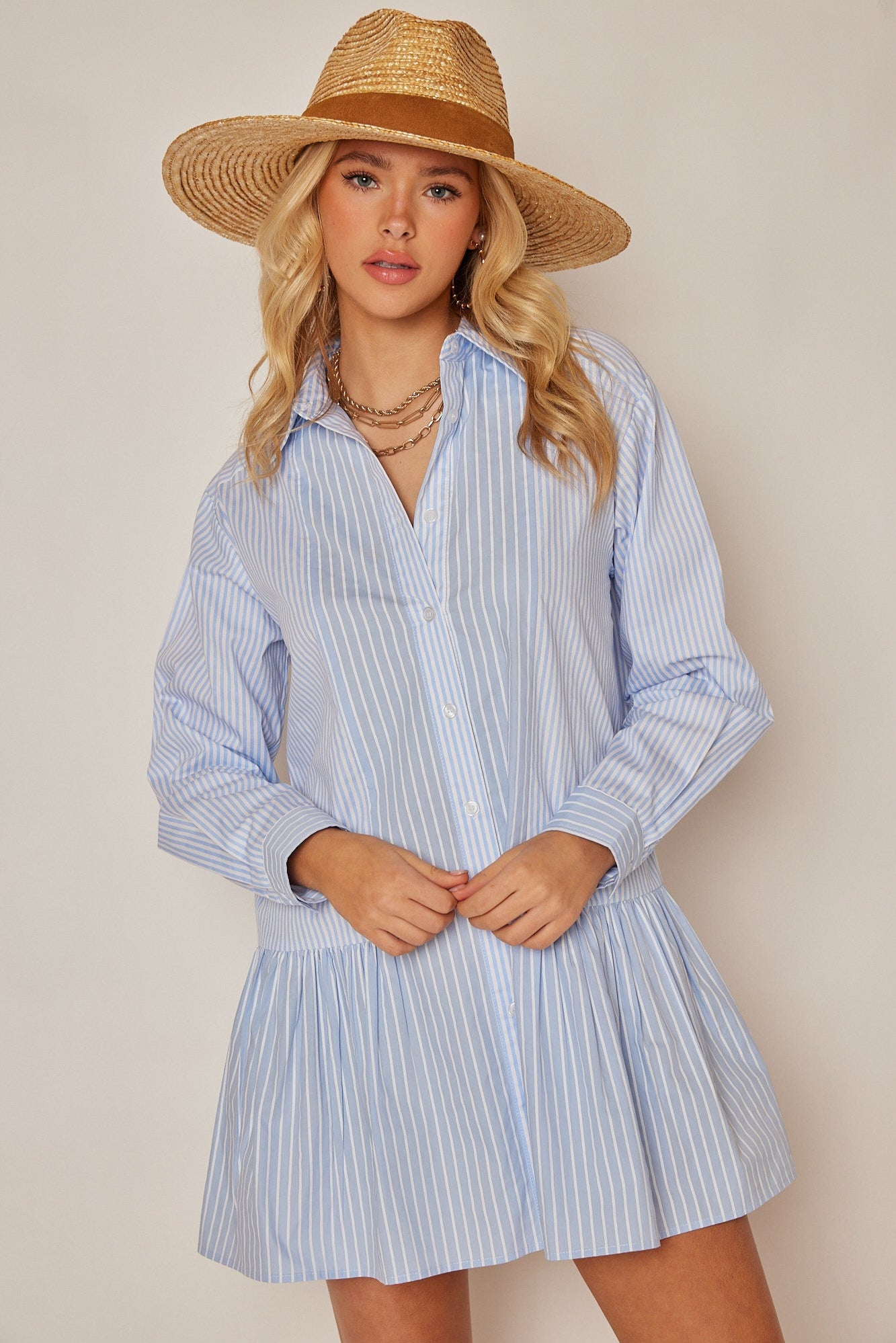 Summerlin Stripe Printed Shirt Dress