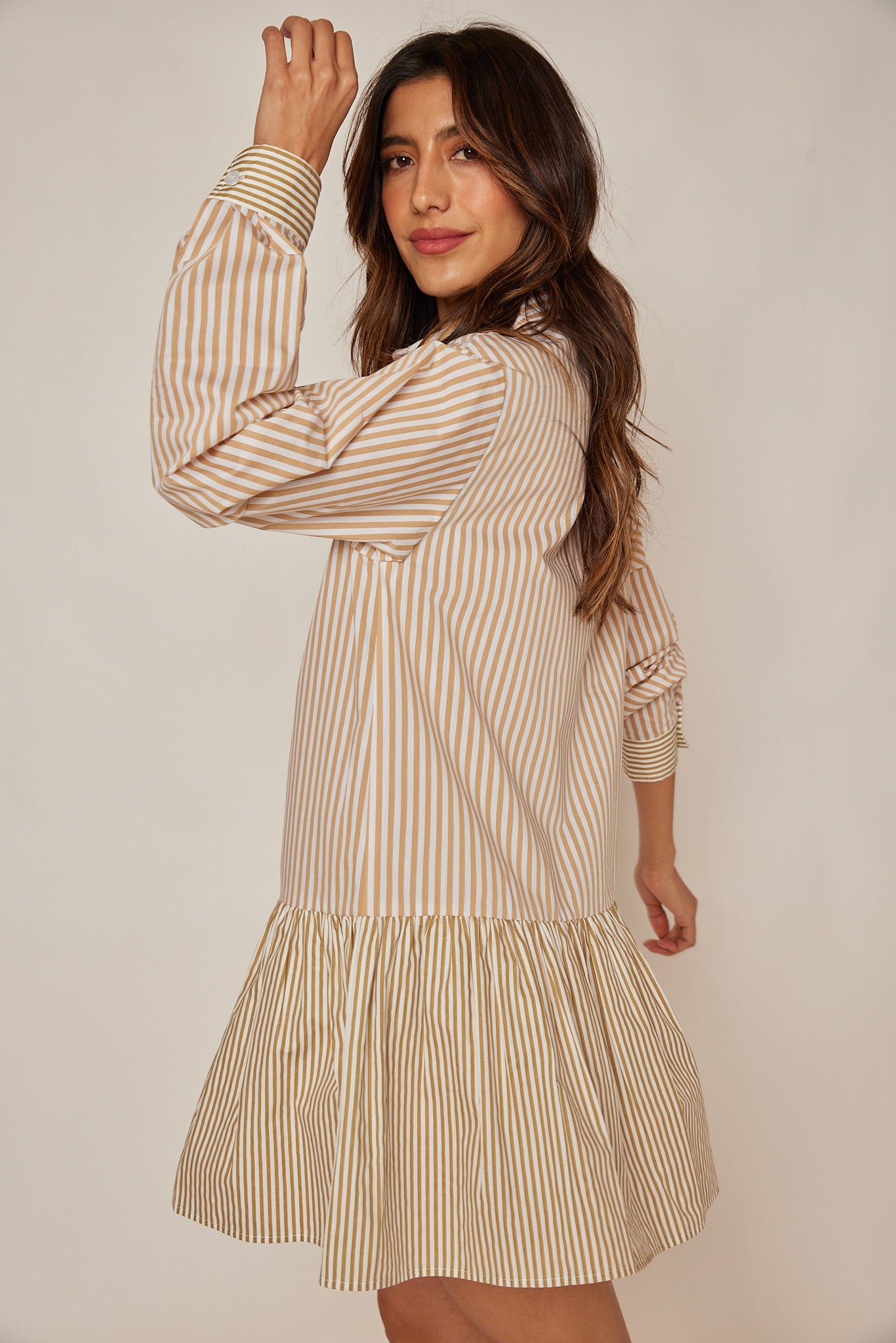 Chloe Striped Shirt Dress