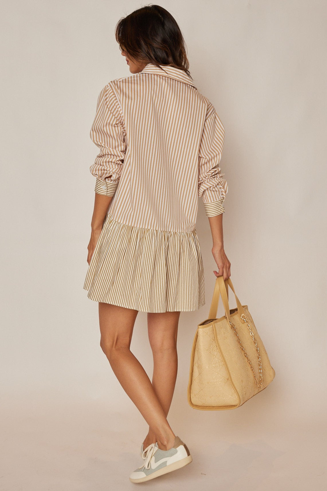 Chloe Striped Shirt Dress
