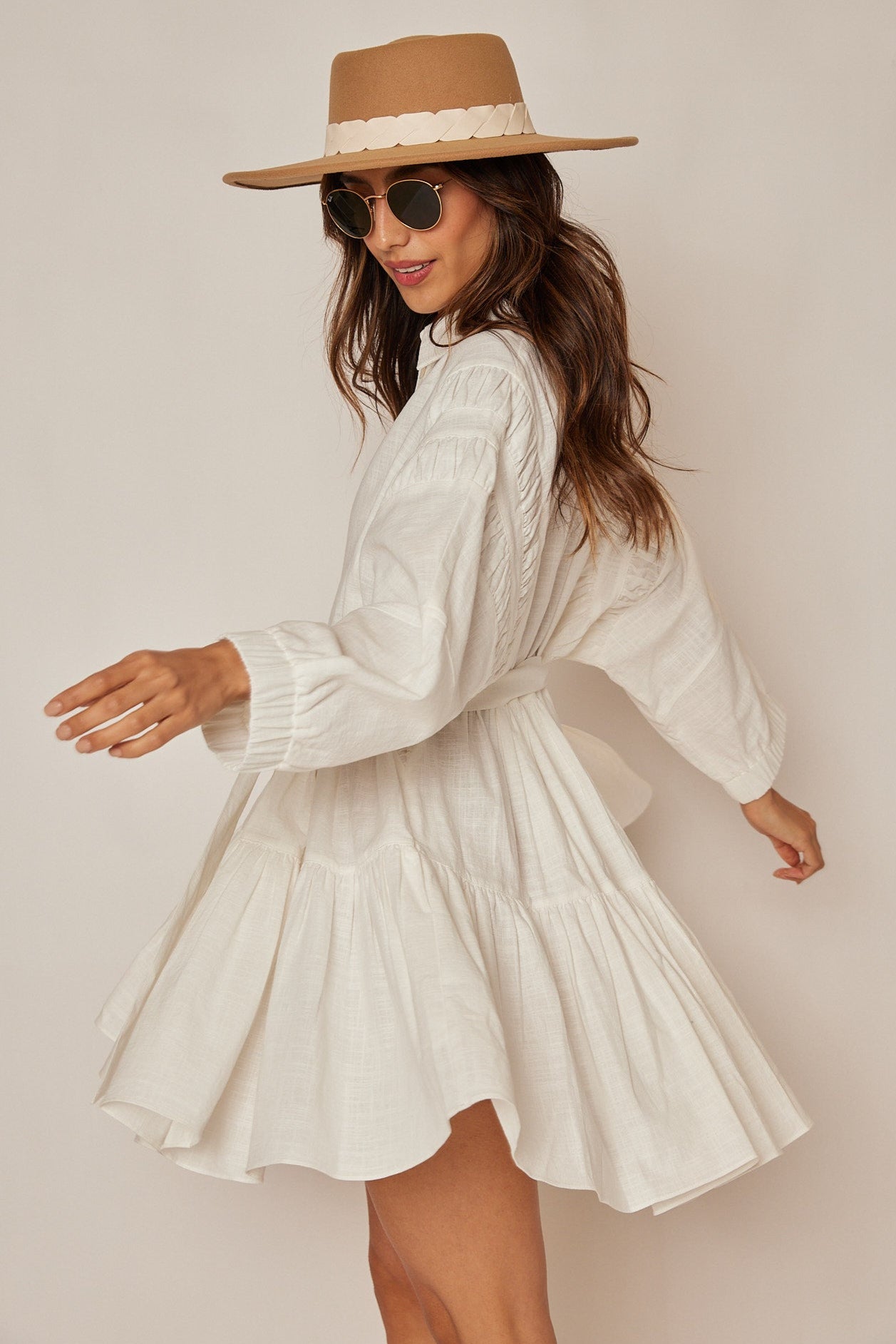 Marilyn Collared Long Sleeve Dress
