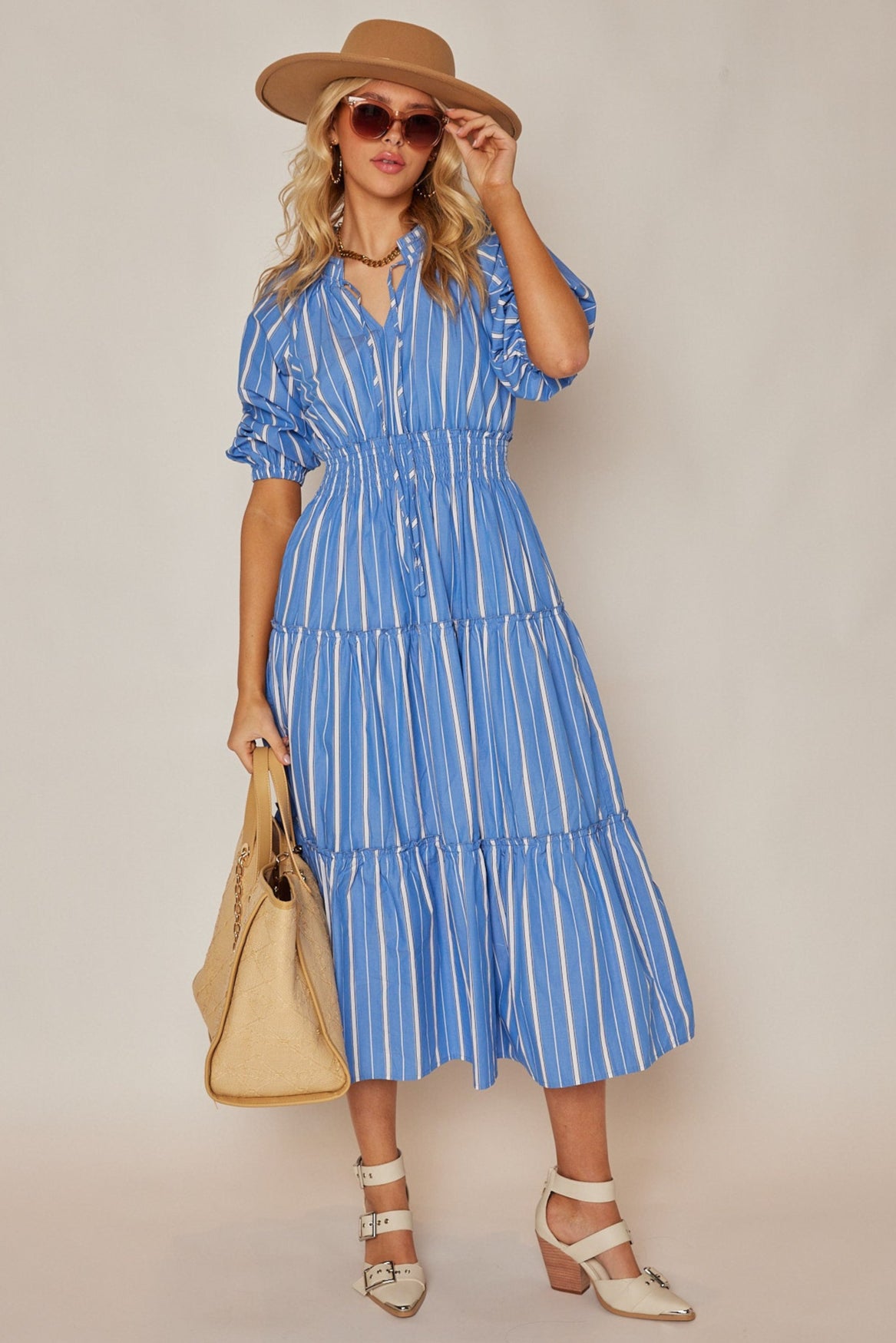 Gia Tie Detail Maxi Dress