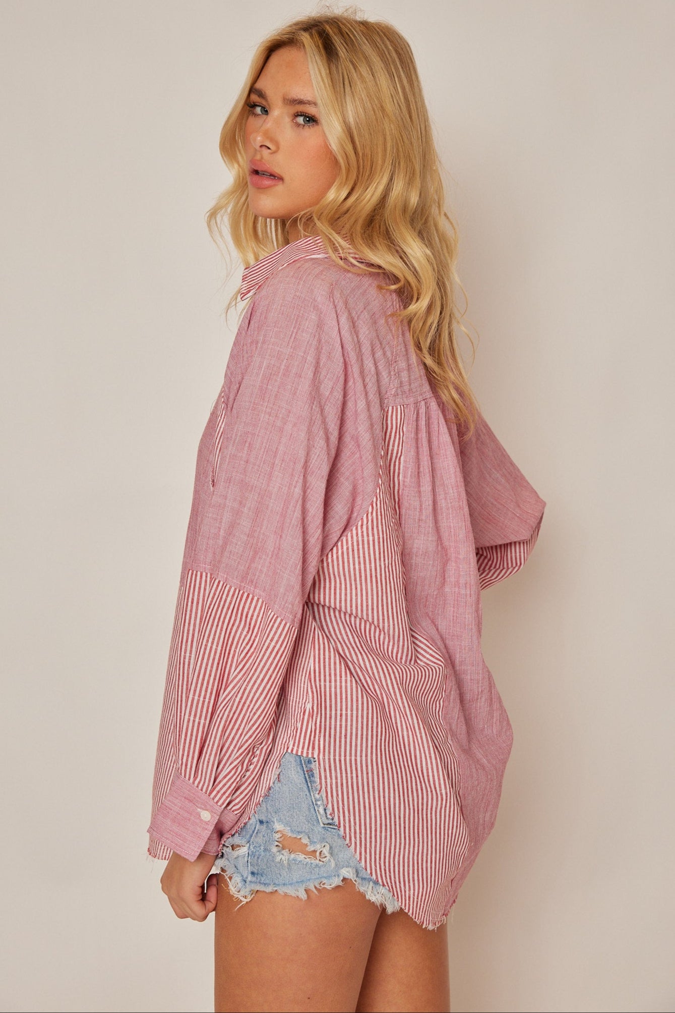 Binita Striped Button Up