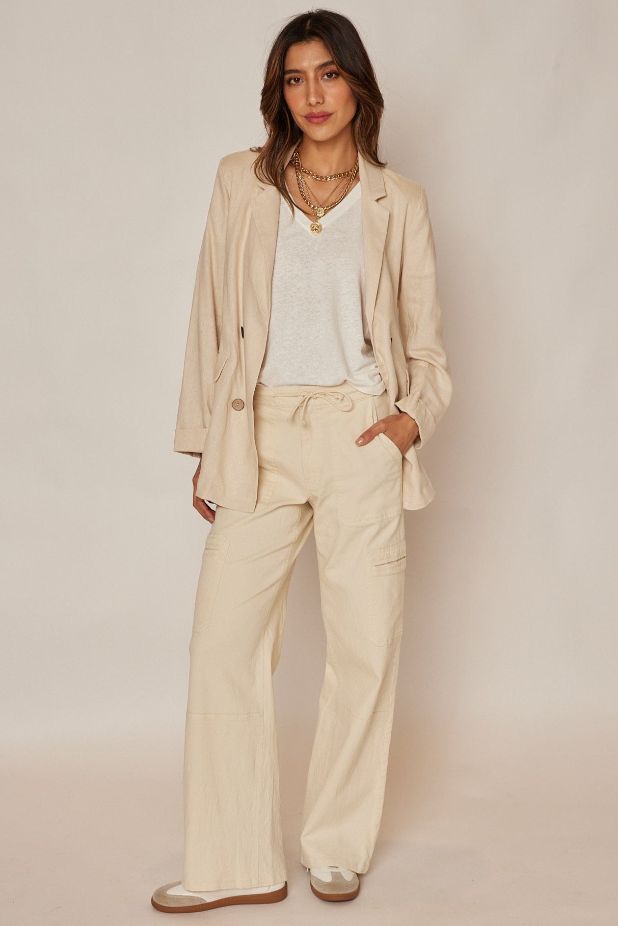 Bradley Light Linen Oversized Blazer
