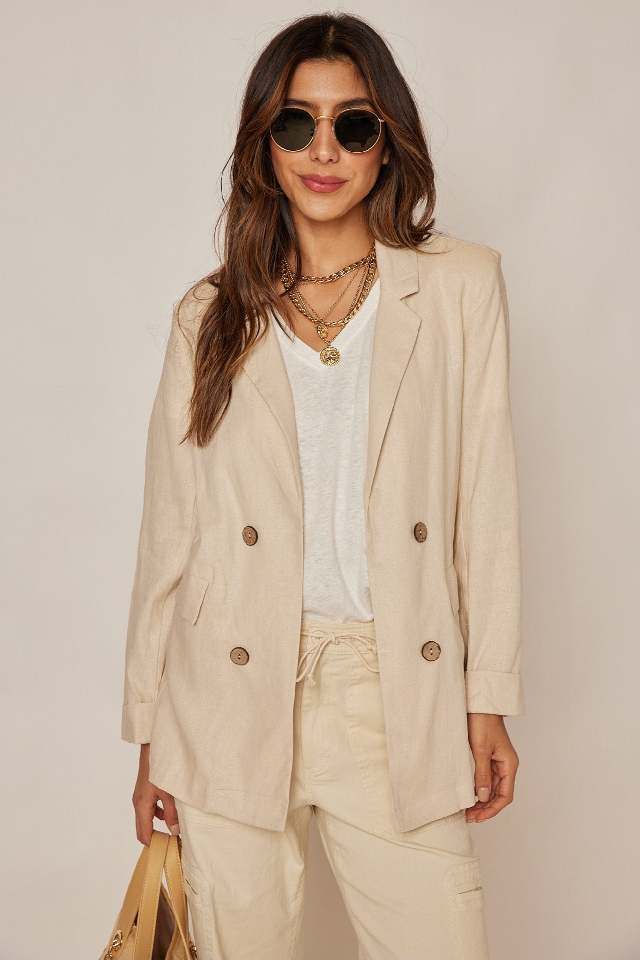 Bradley Light Linen Oversized Blazer