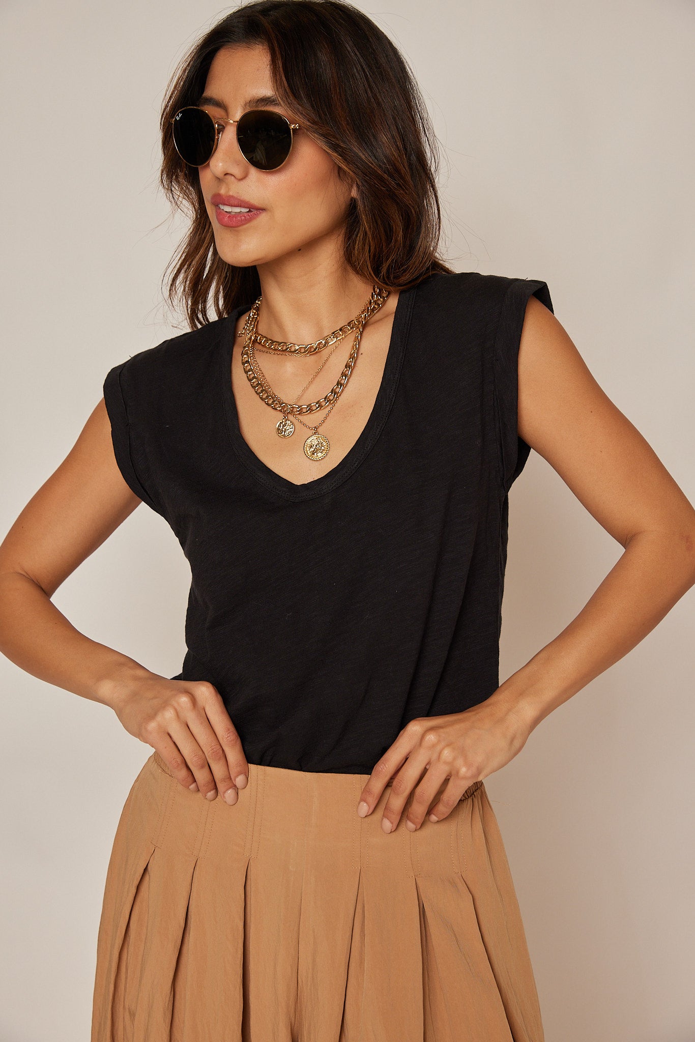 Gigi Garment Dye Sleeveless Tee