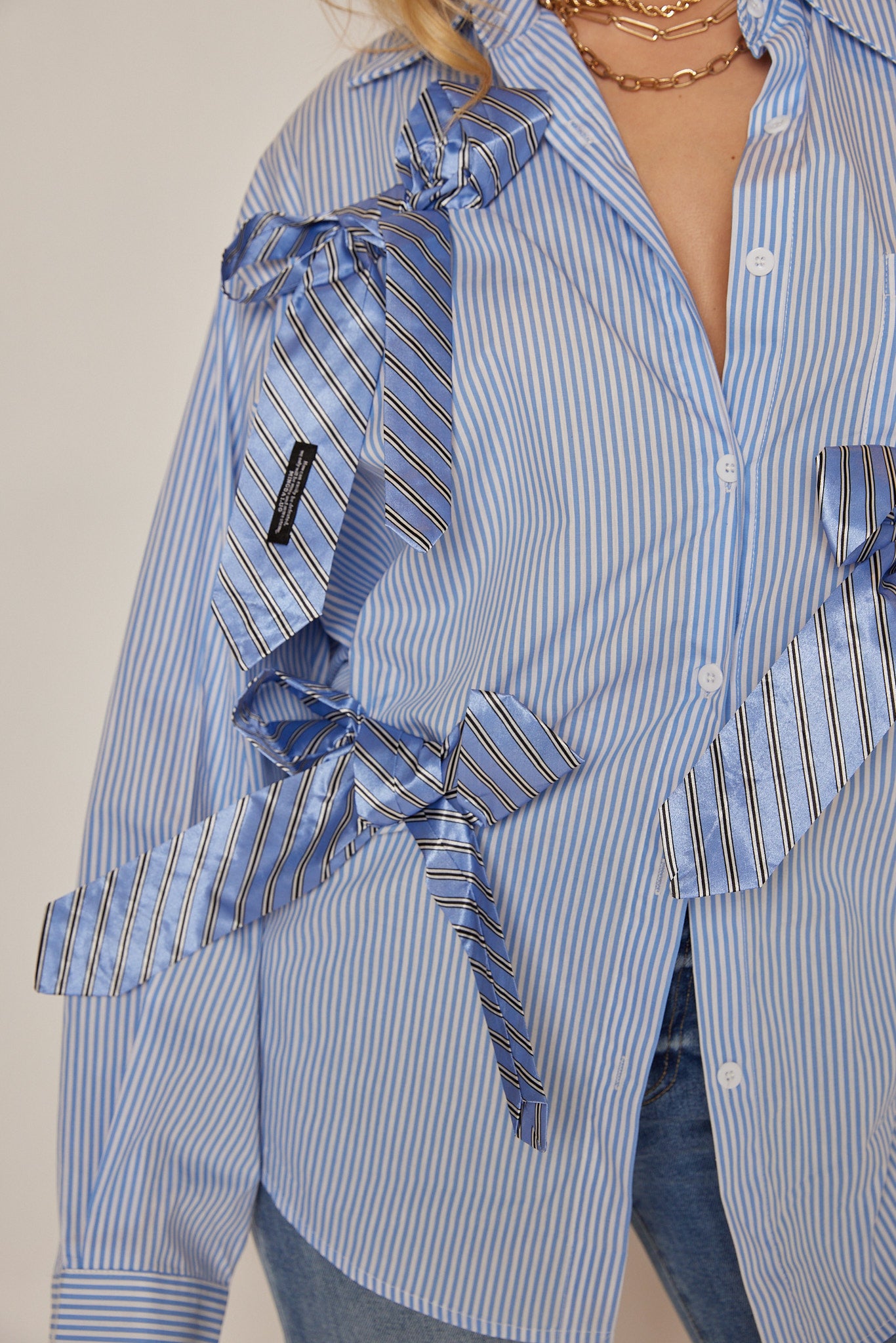 Melissa Striped Tie Shirt