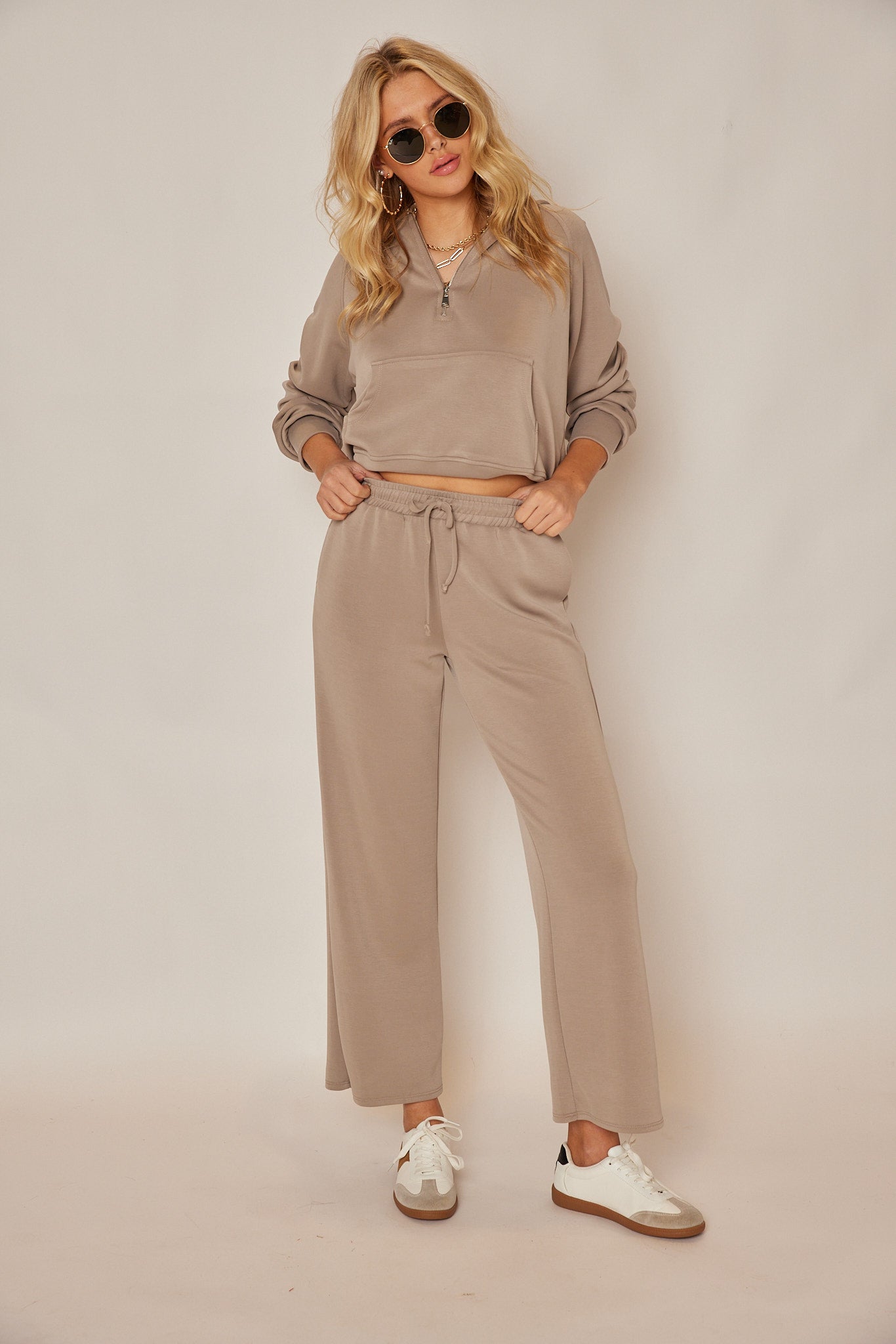 Shelly Scuba Zip Up Sweatshirt
