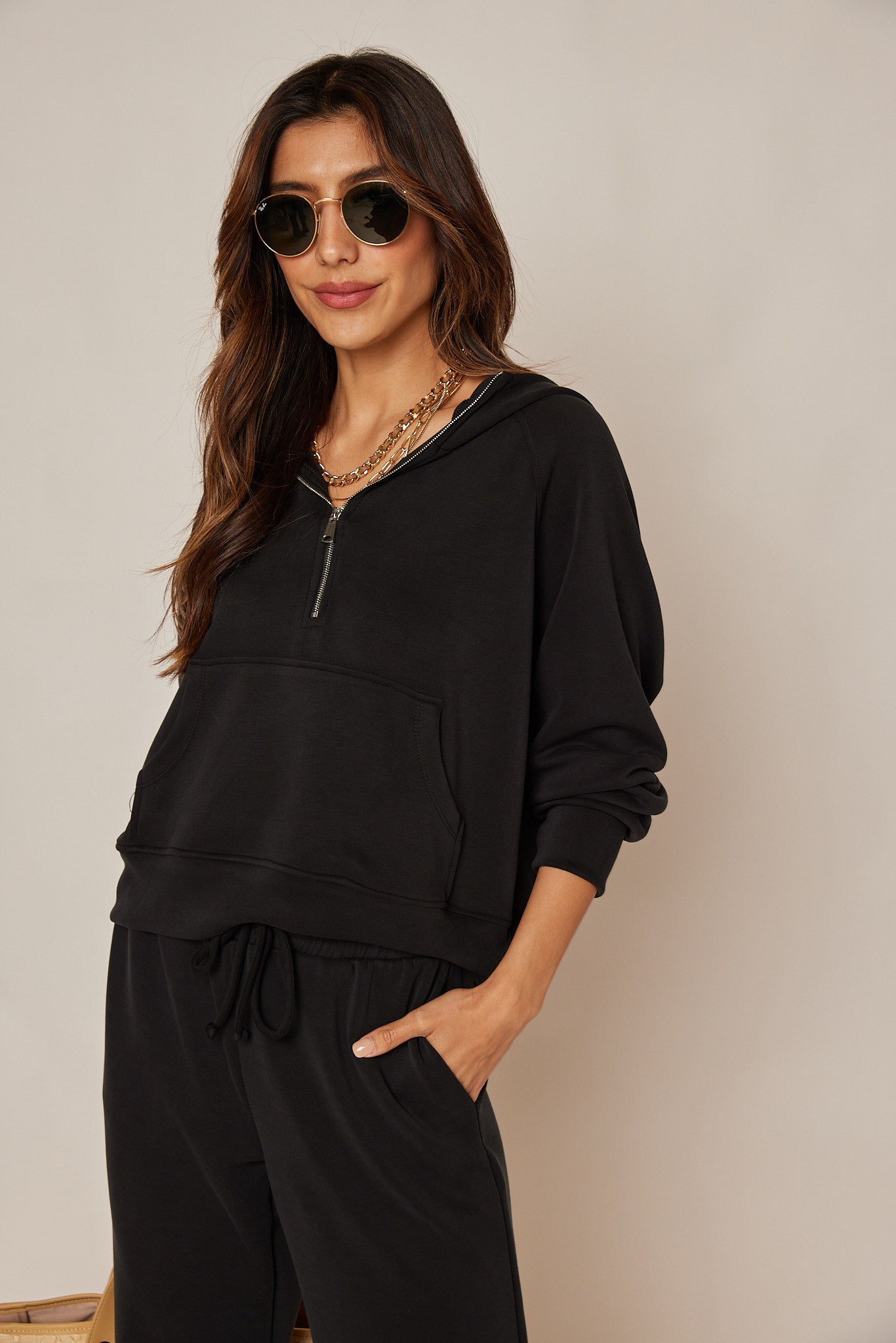 SALE - Shelly Scuba Zip Up Sweatshirt