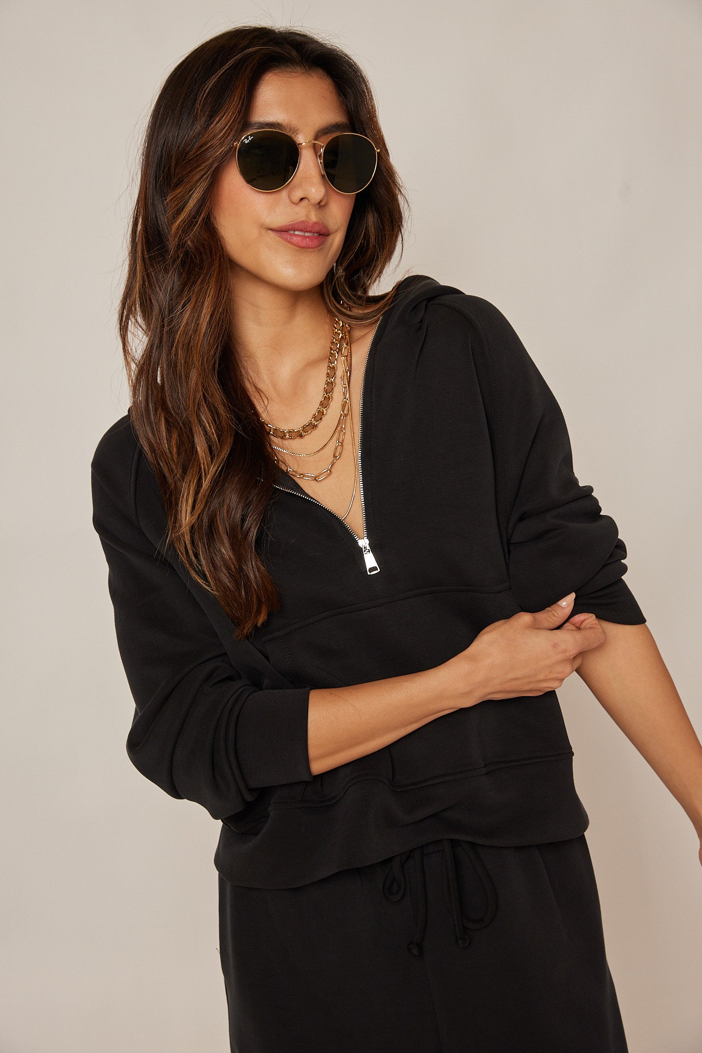 SALE - Shelly Scuba Zip Up Sweatshirt
