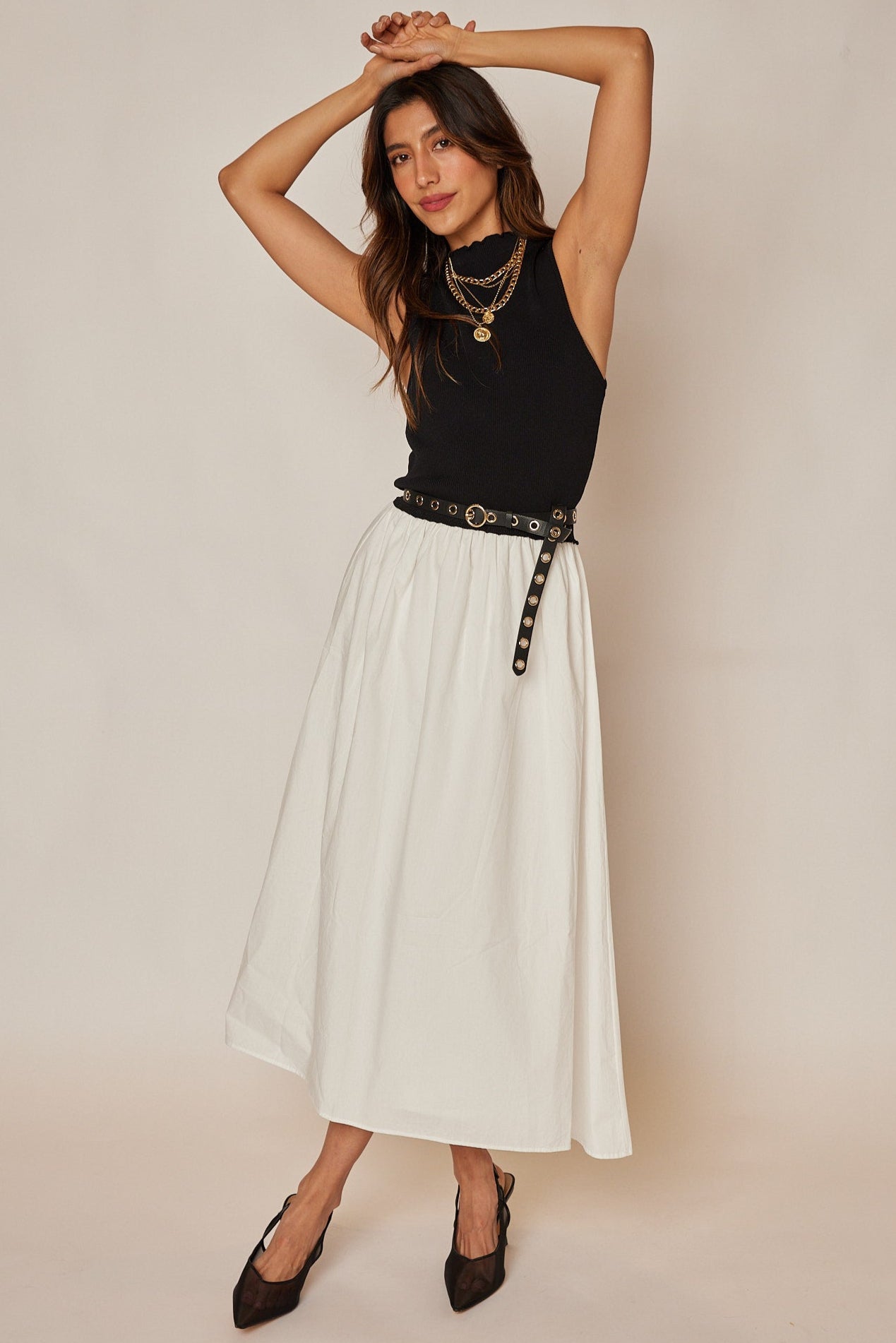 Cameron Sweater Cotton Poplin Dress