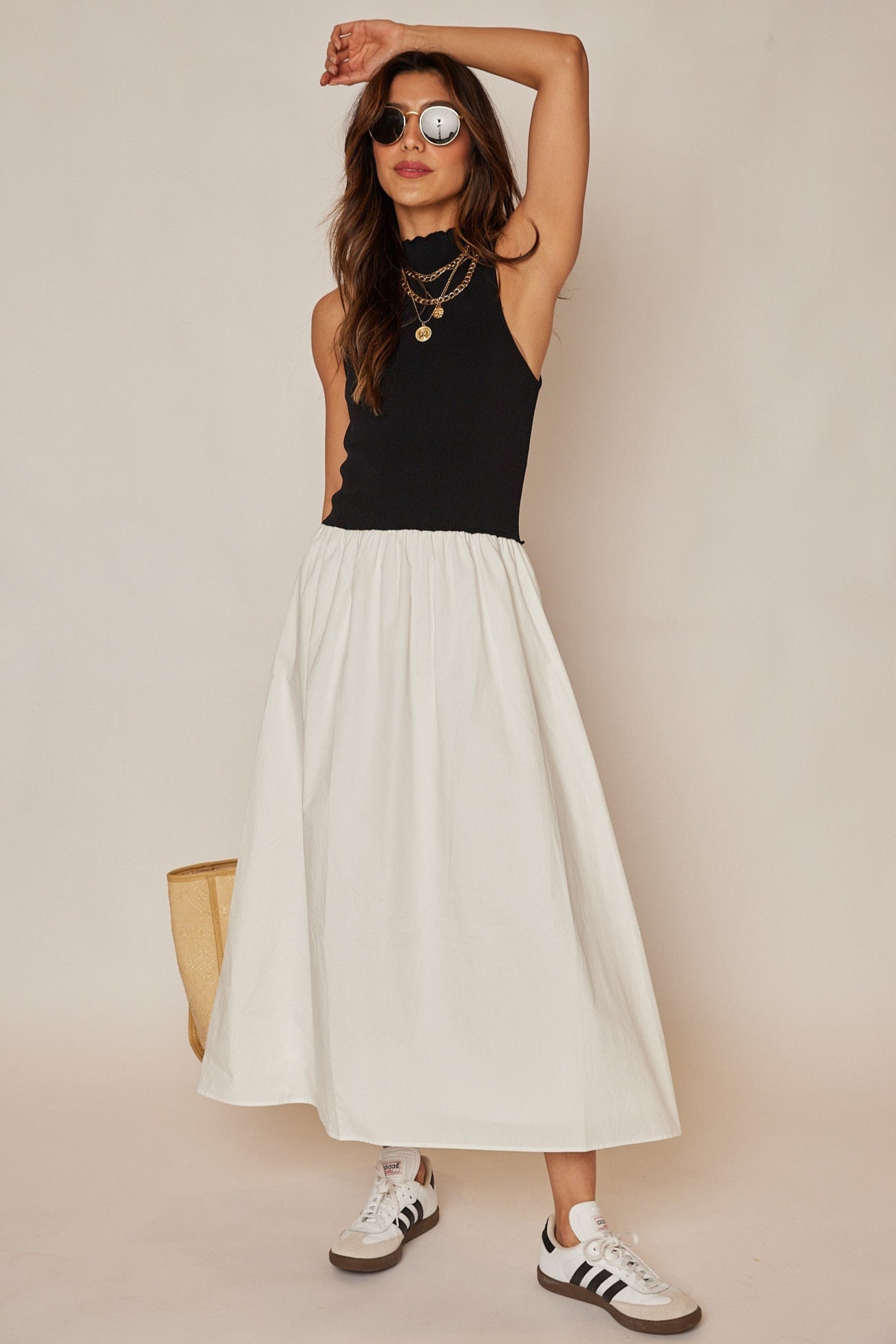 Cameron Sweater Cotton Poplin Dress