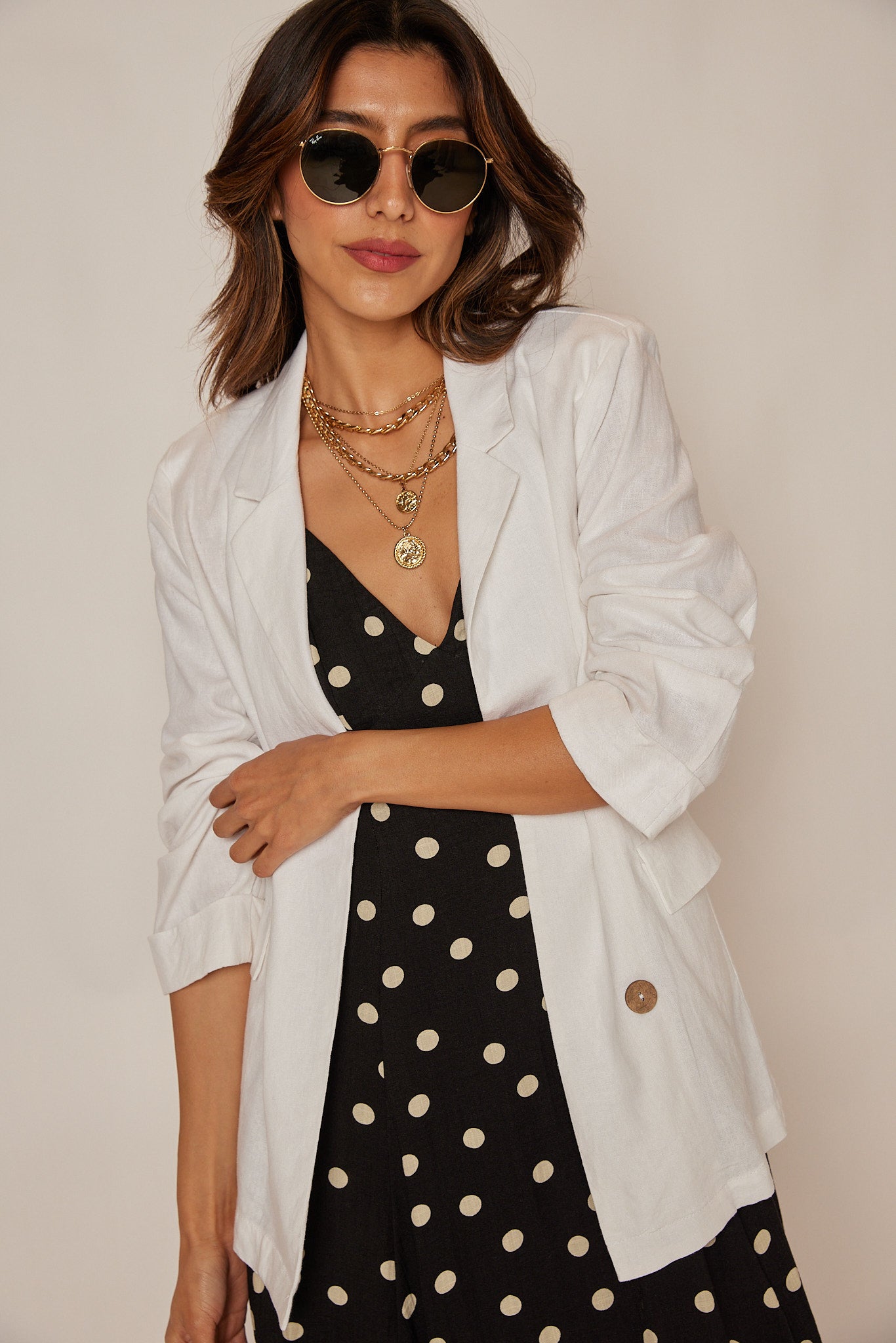 SALE - Bradley Light Linen Oversized Blazer