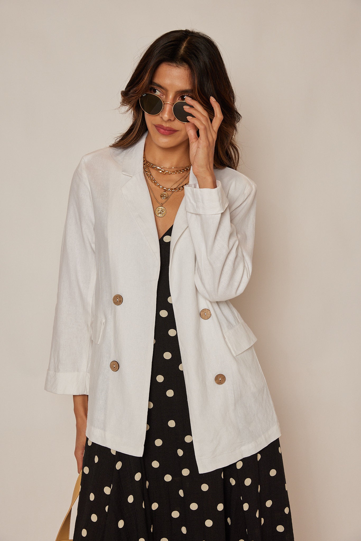 SALE - Bradley Light Linen Oversized Blazer