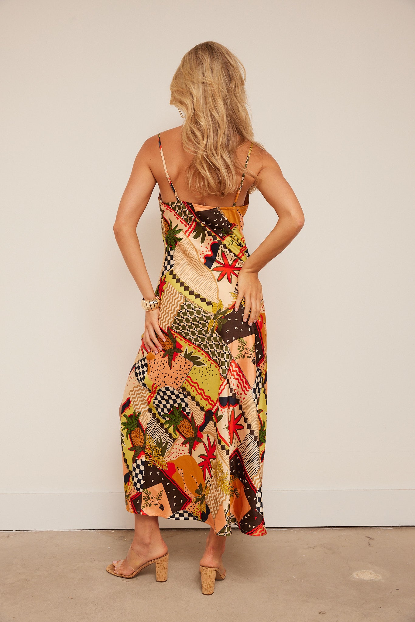 Phoebe Pattern Slit Dress