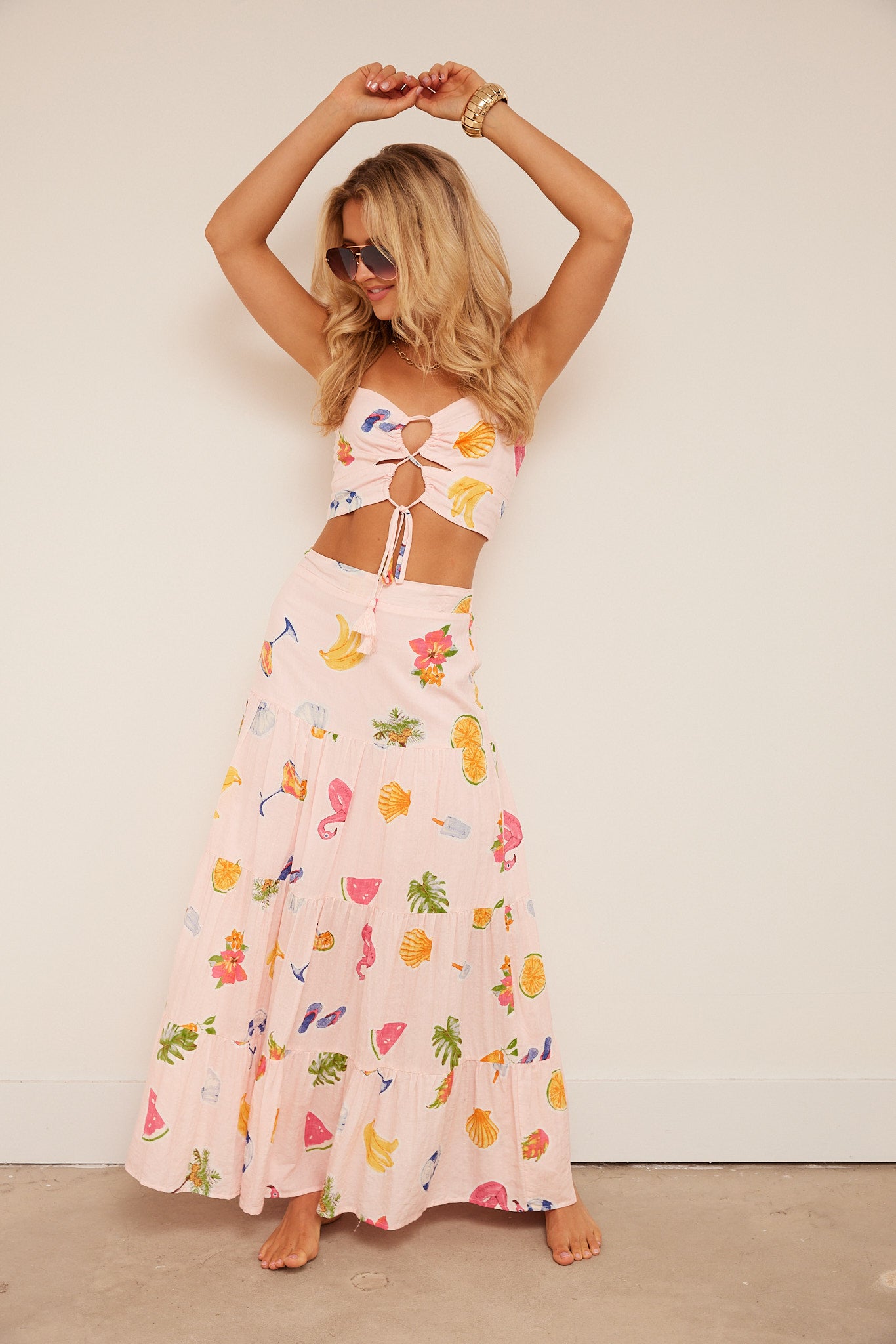 Marjorie Pattern Crop Top
