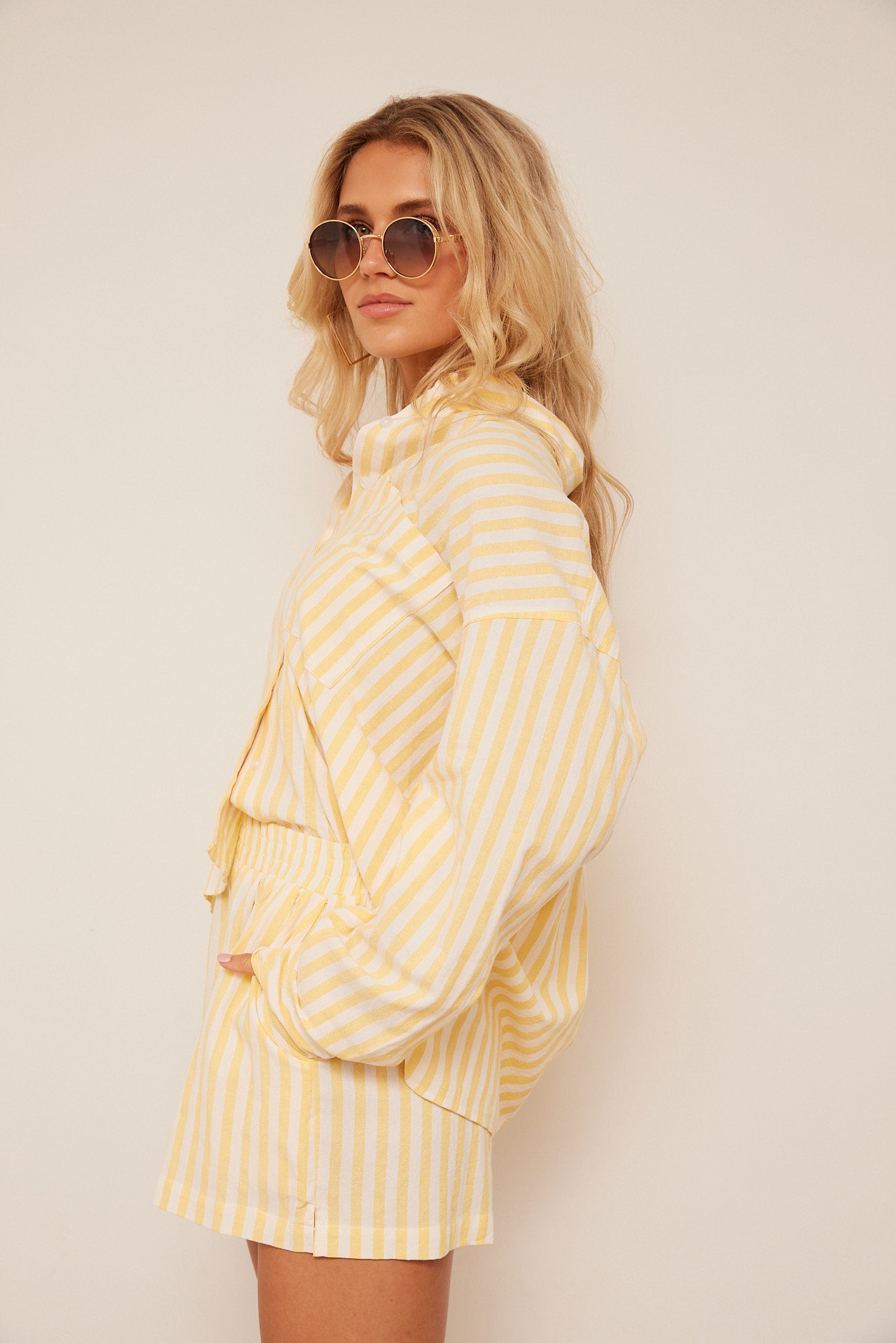 Joanna Oversized Striped Button Down Shirt