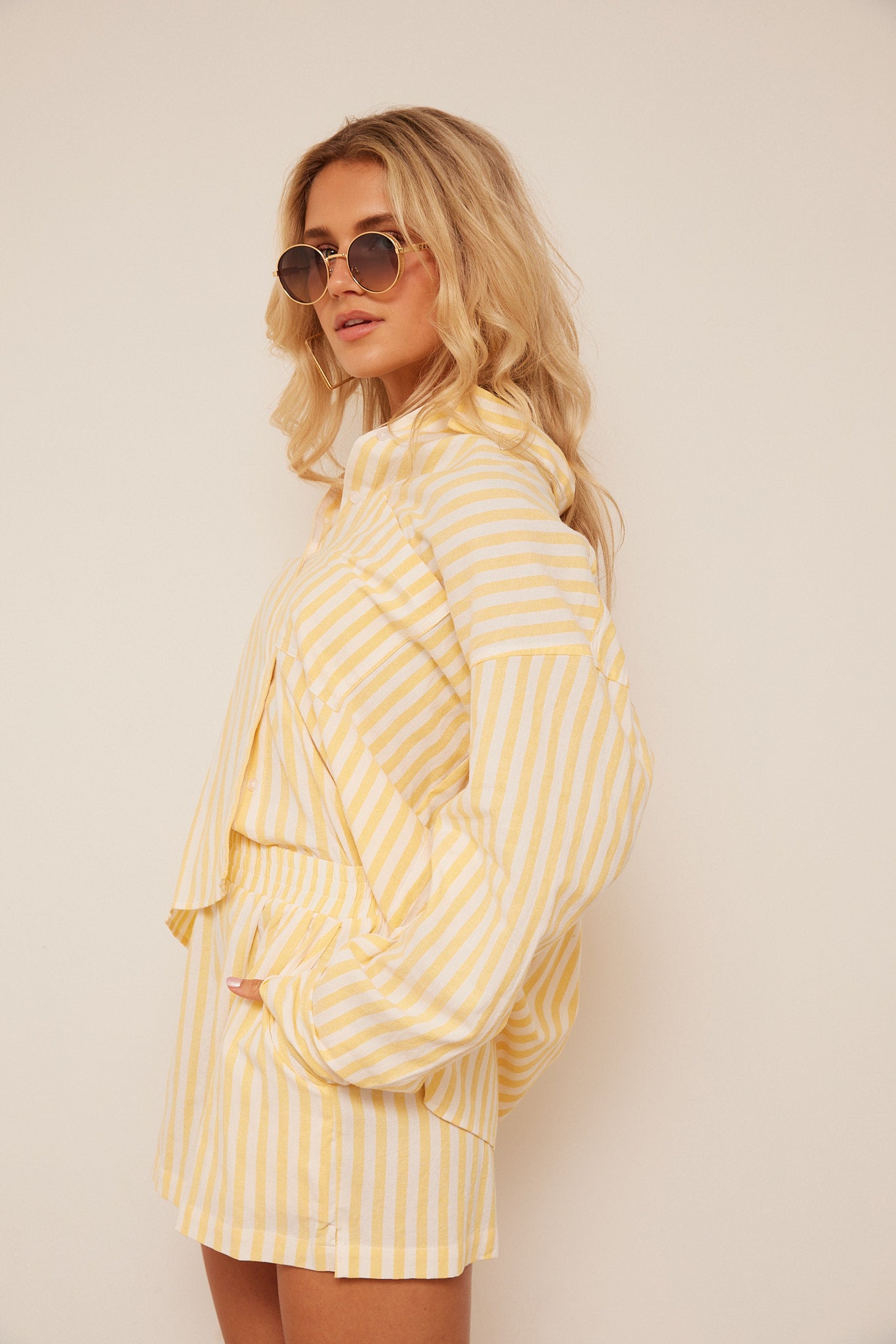 Joanna Striped Cover Up Shorts