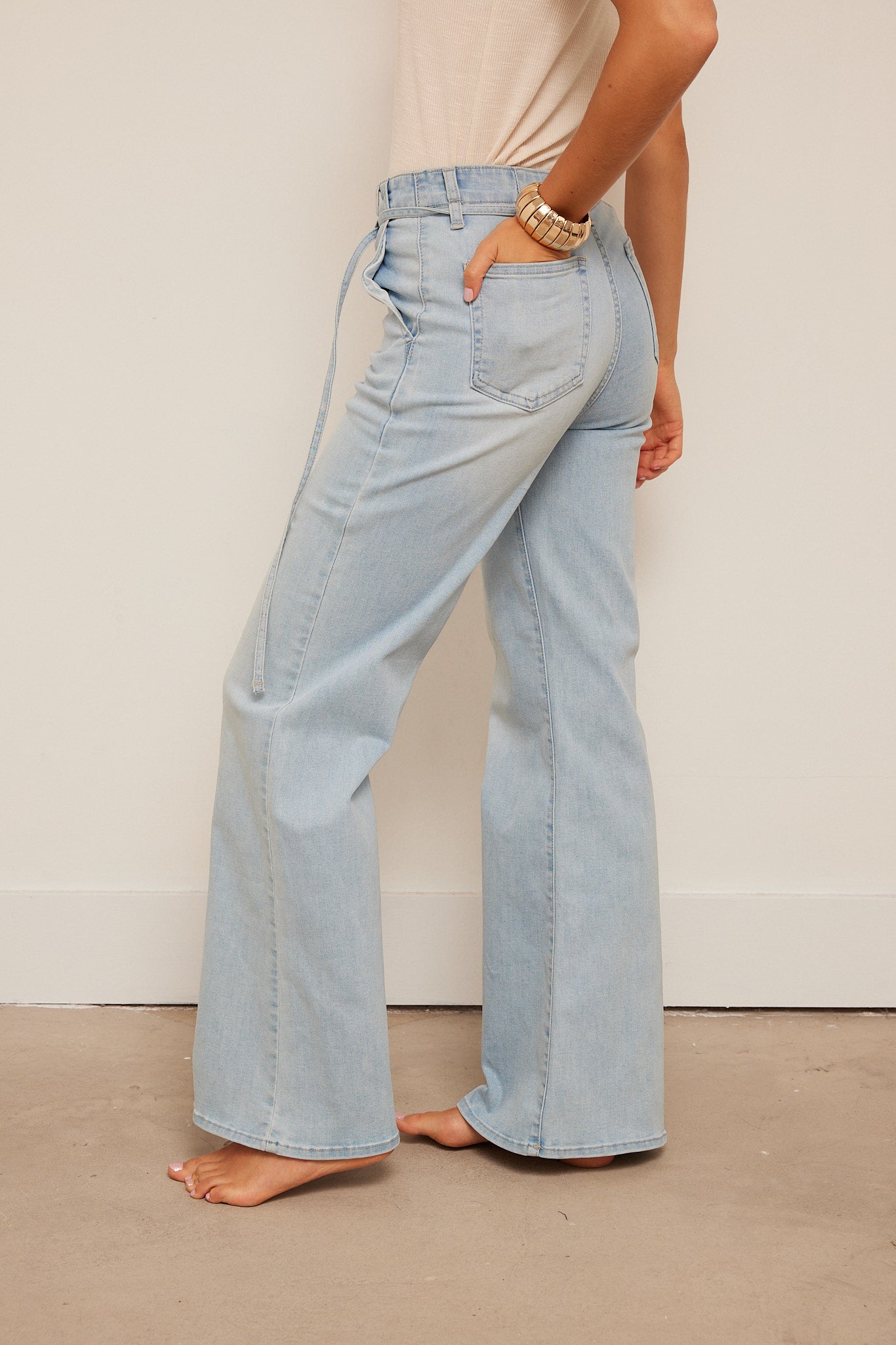 Amelia Belted Wide Leg Pant